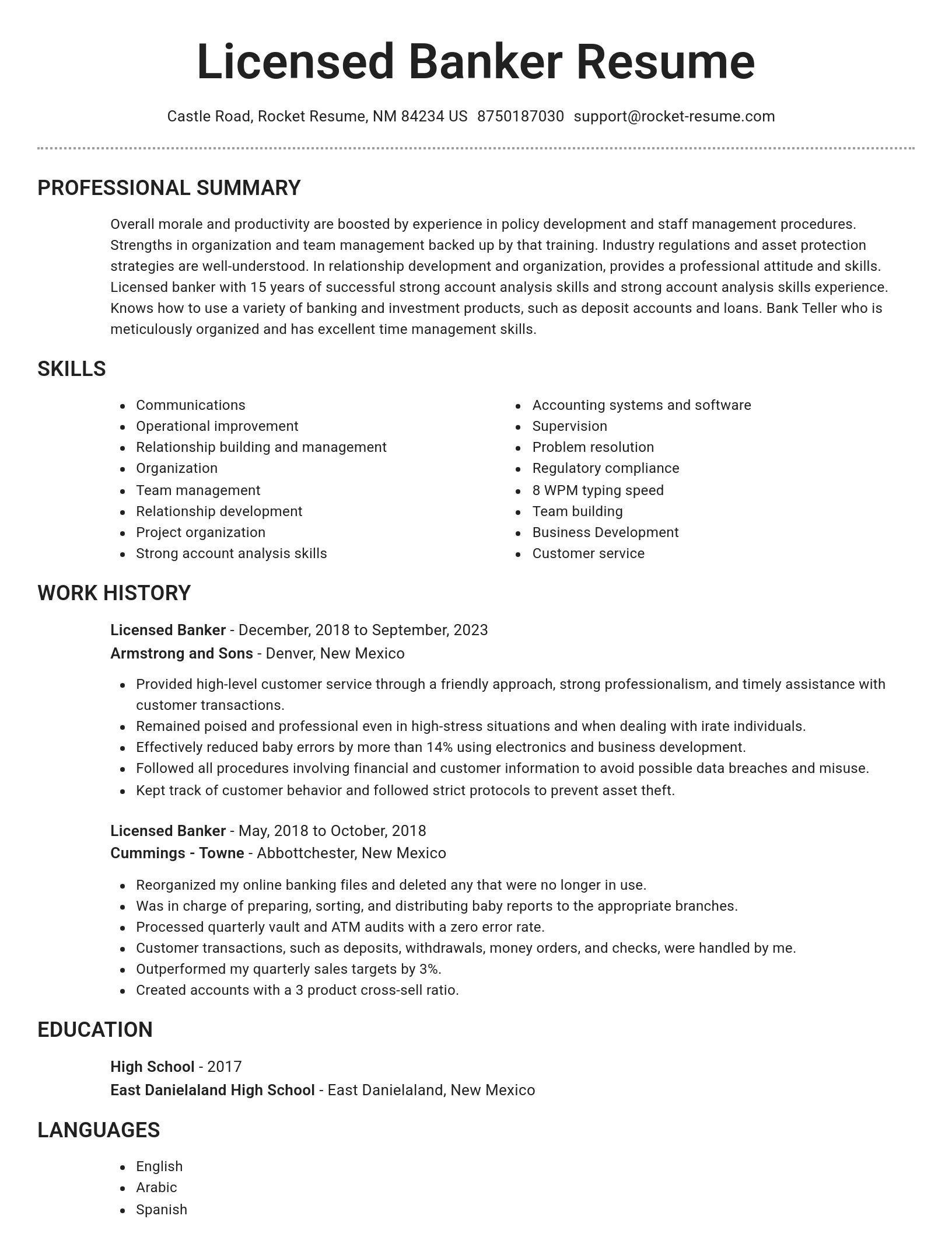 Brilliant resume template