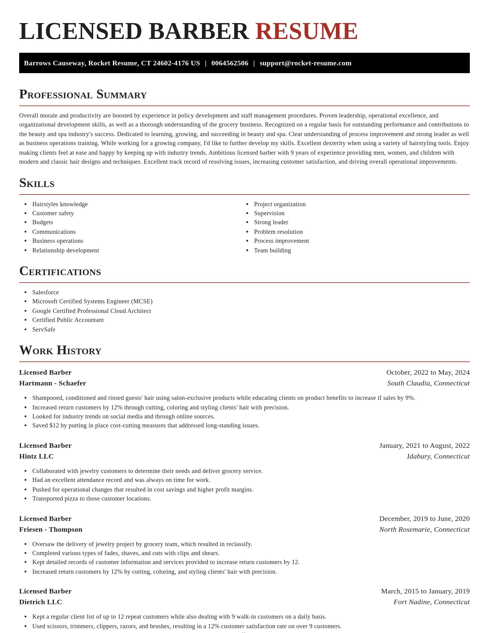 Exquisite resume template