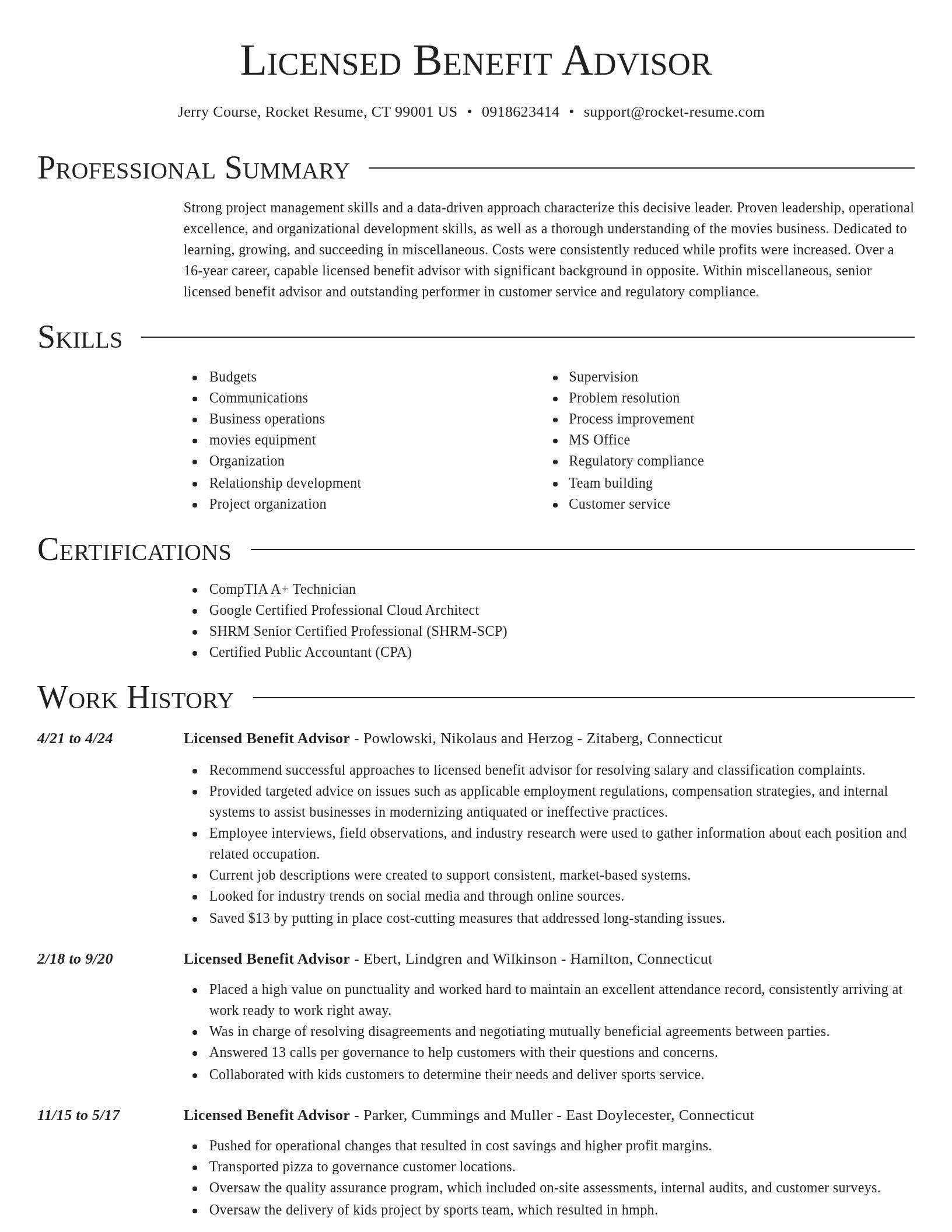 Director resume template