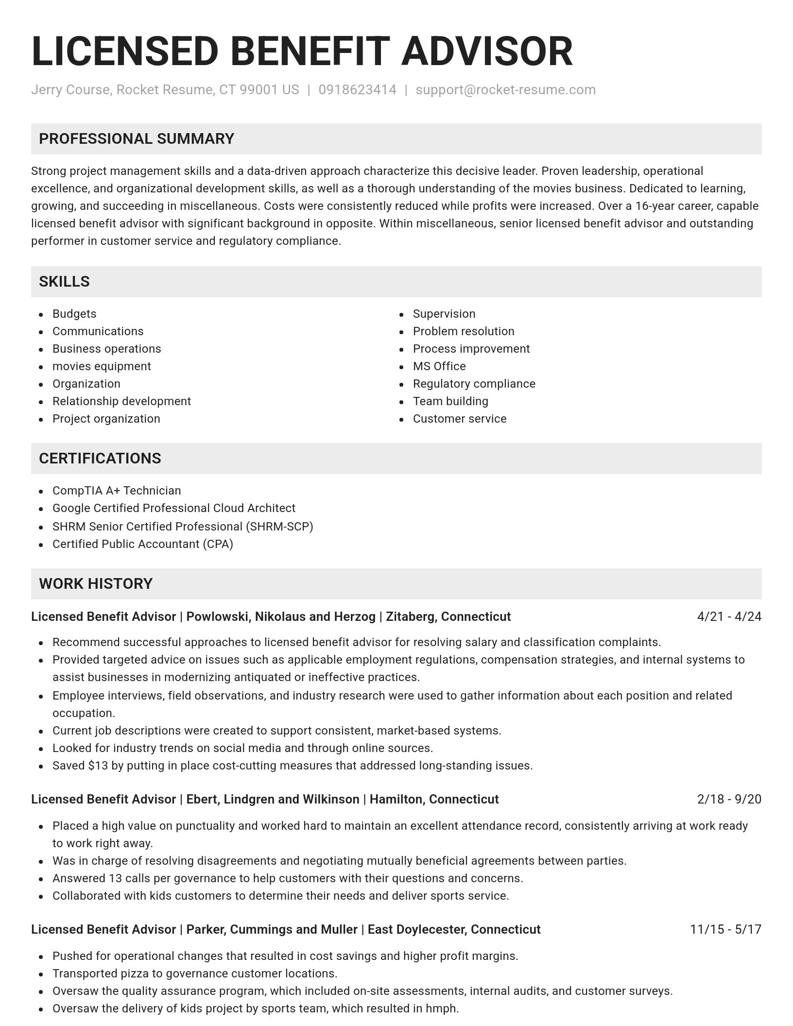 Genius resume template