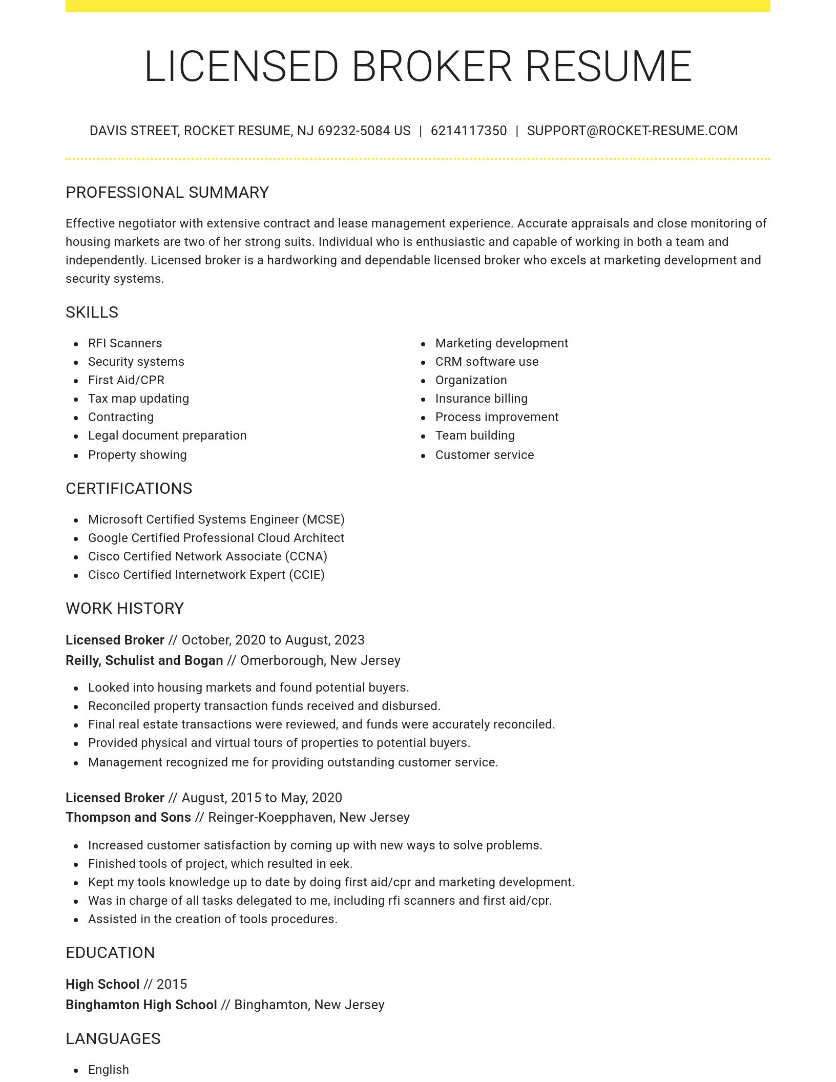Grand resume template