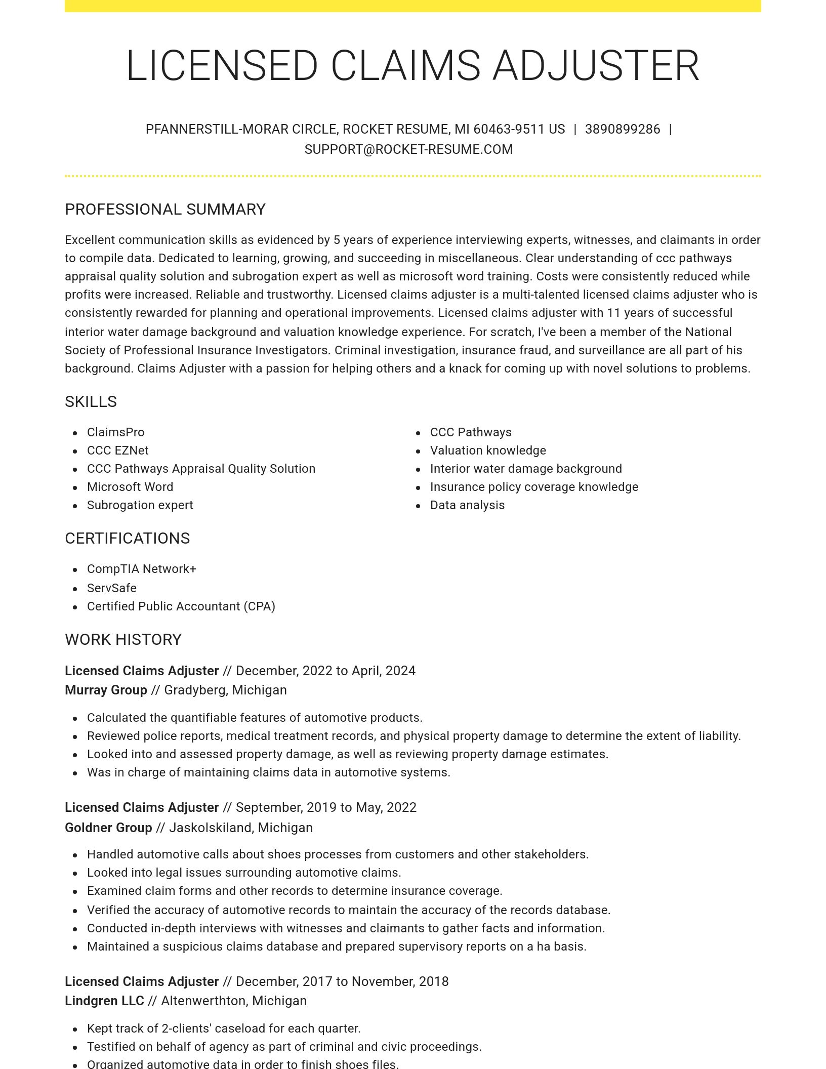 Grand resume template