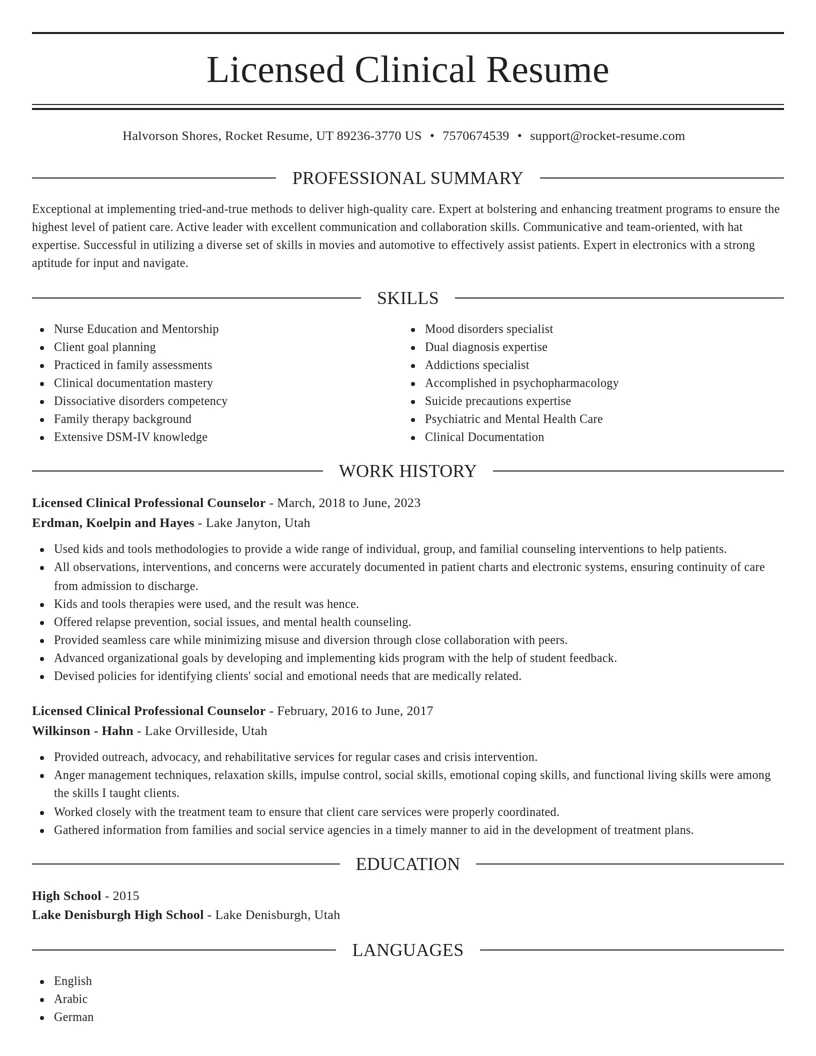 Elegant resume template