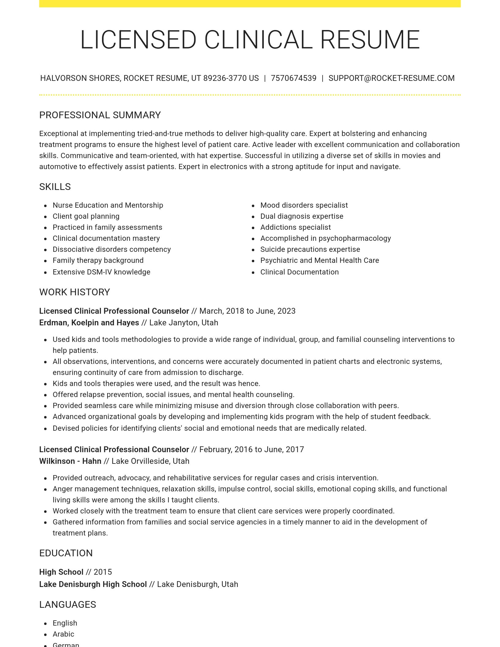 Grand resume template