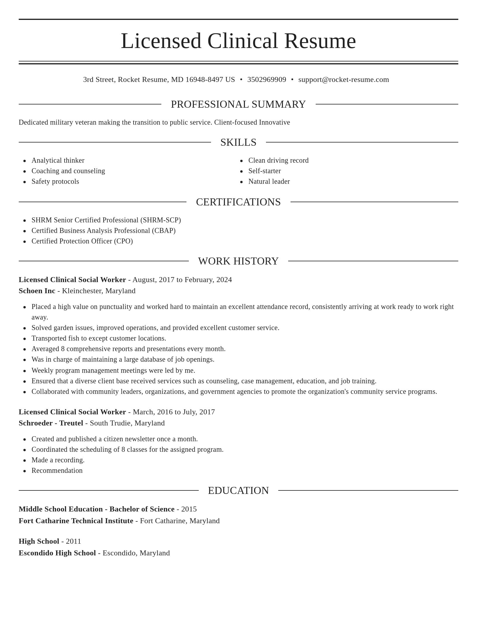 Elegant resume template
