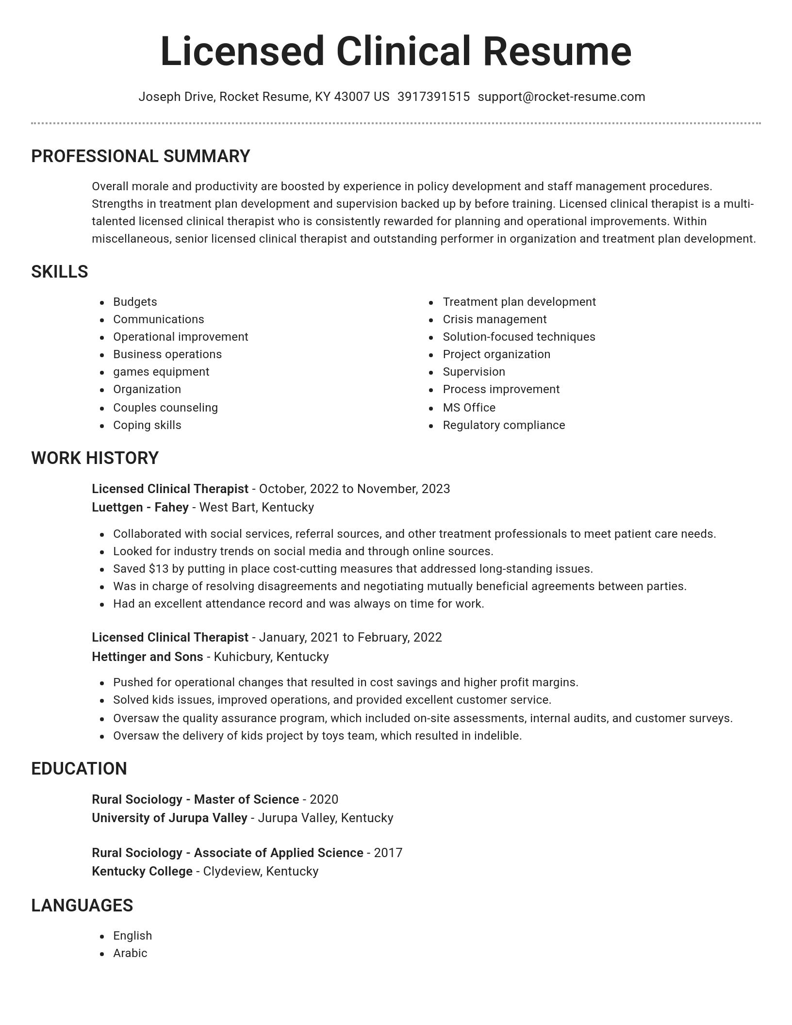 Brilliant resume template
