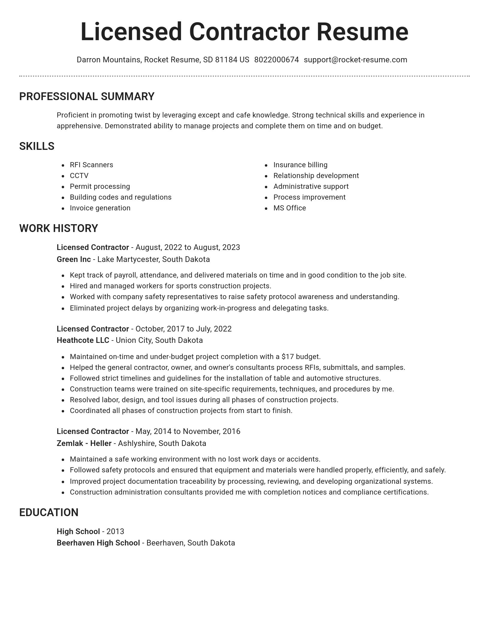 Brilliant resume template