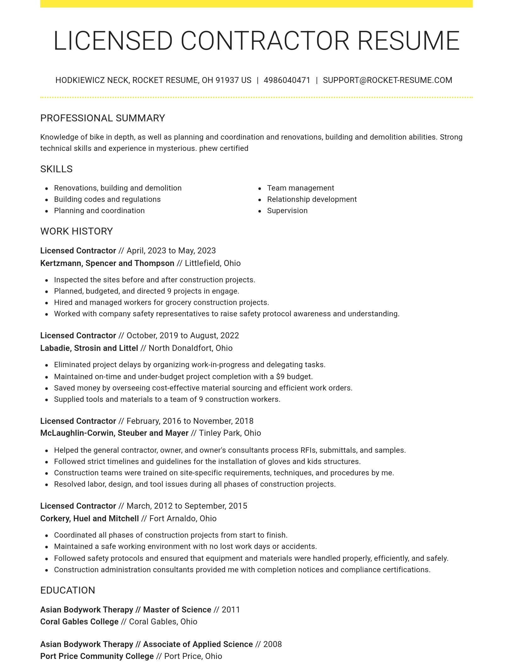 Grand resume template
