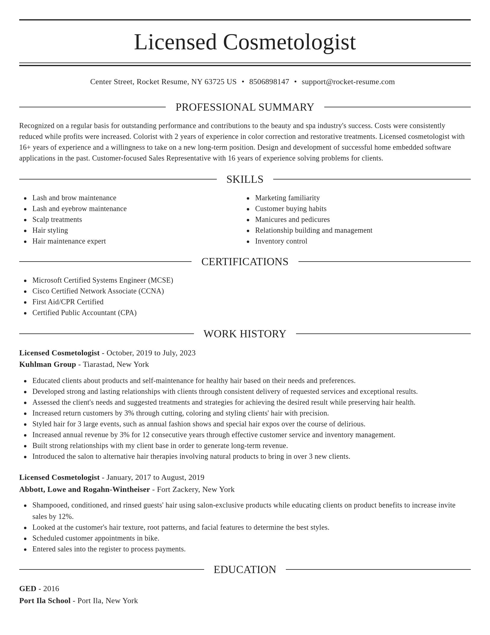 Elegant resume template