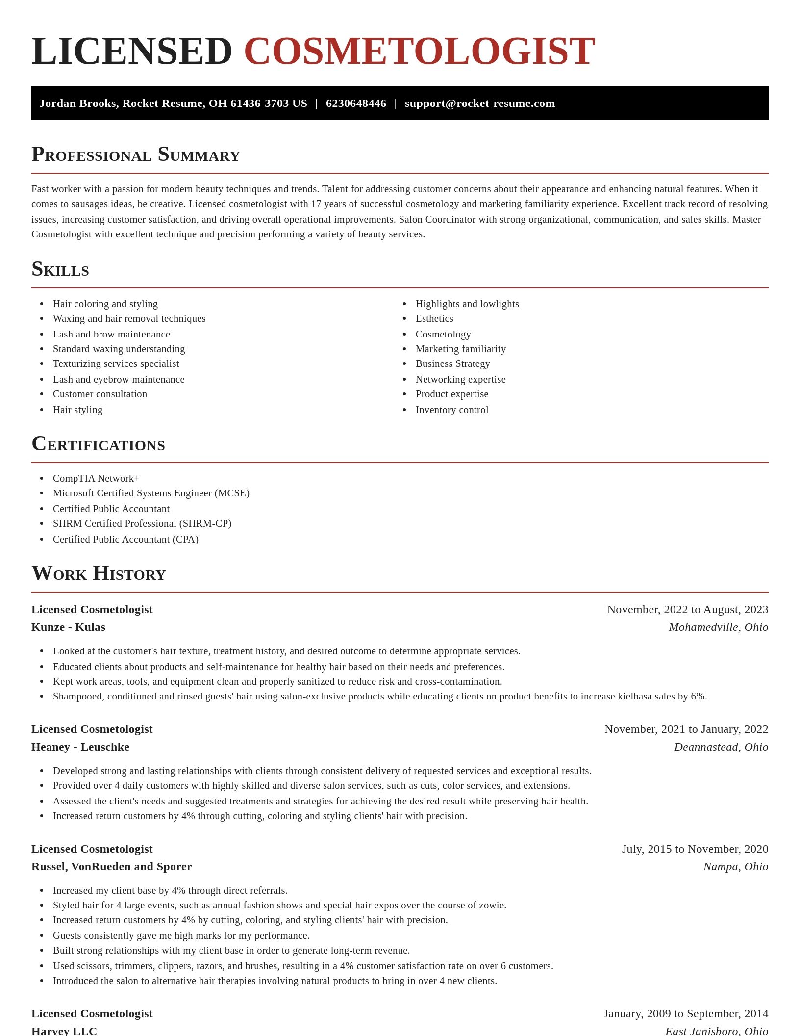 Exquisite resume template