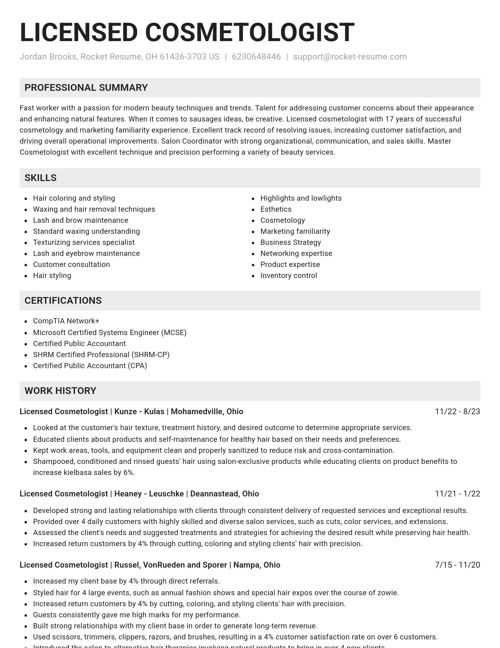 Genius resume template