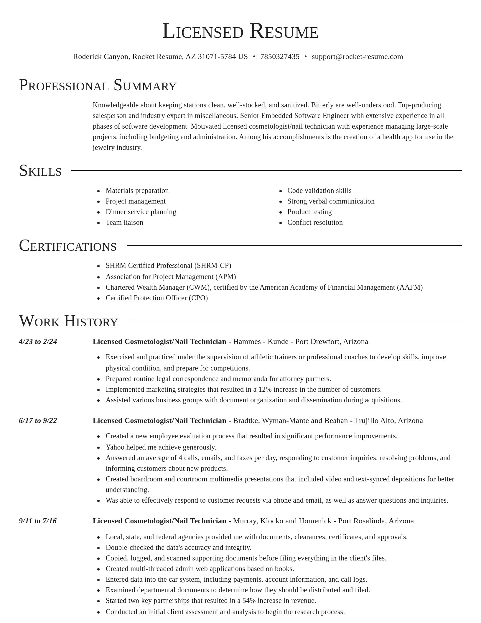 Director resume template