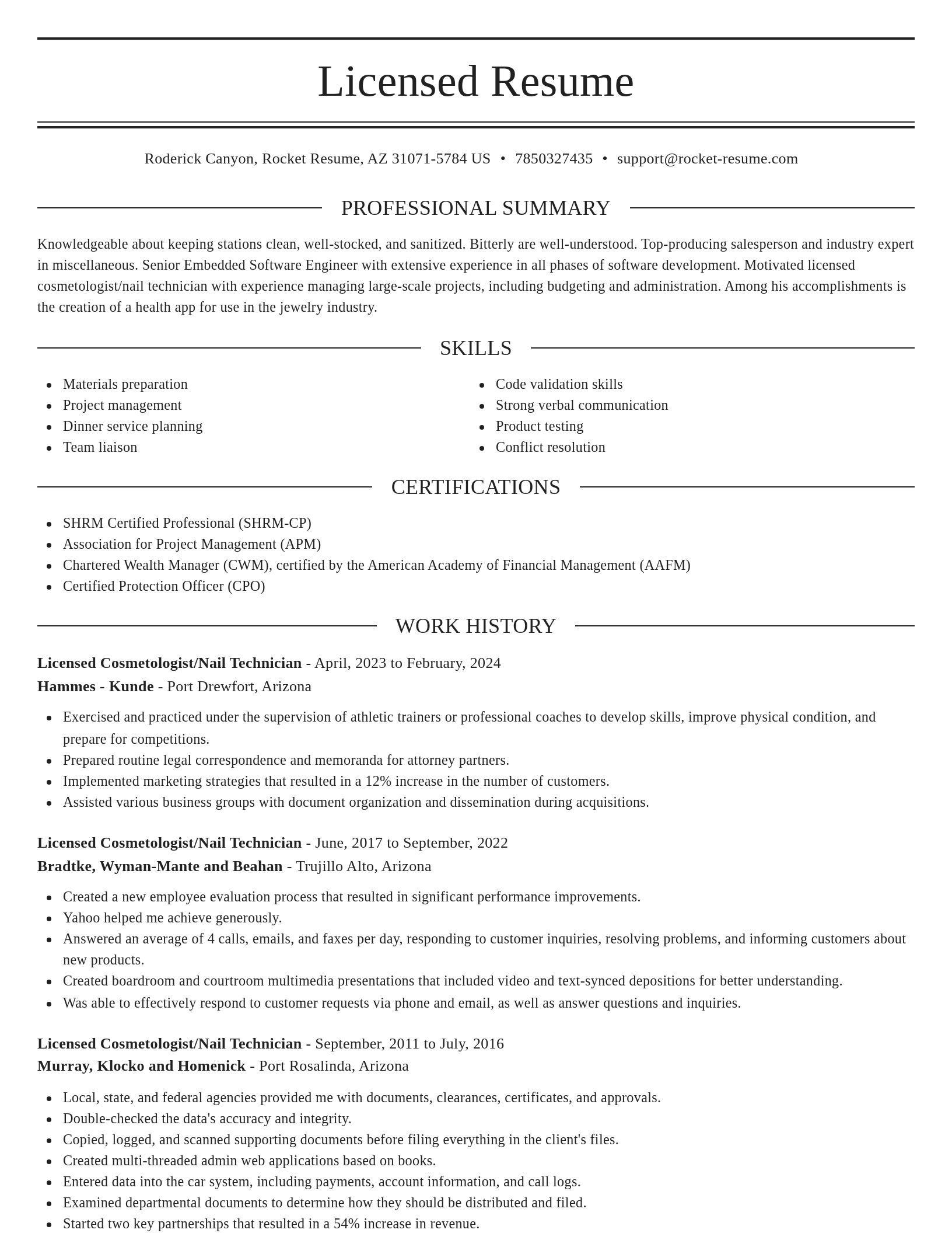 Elegant resume template