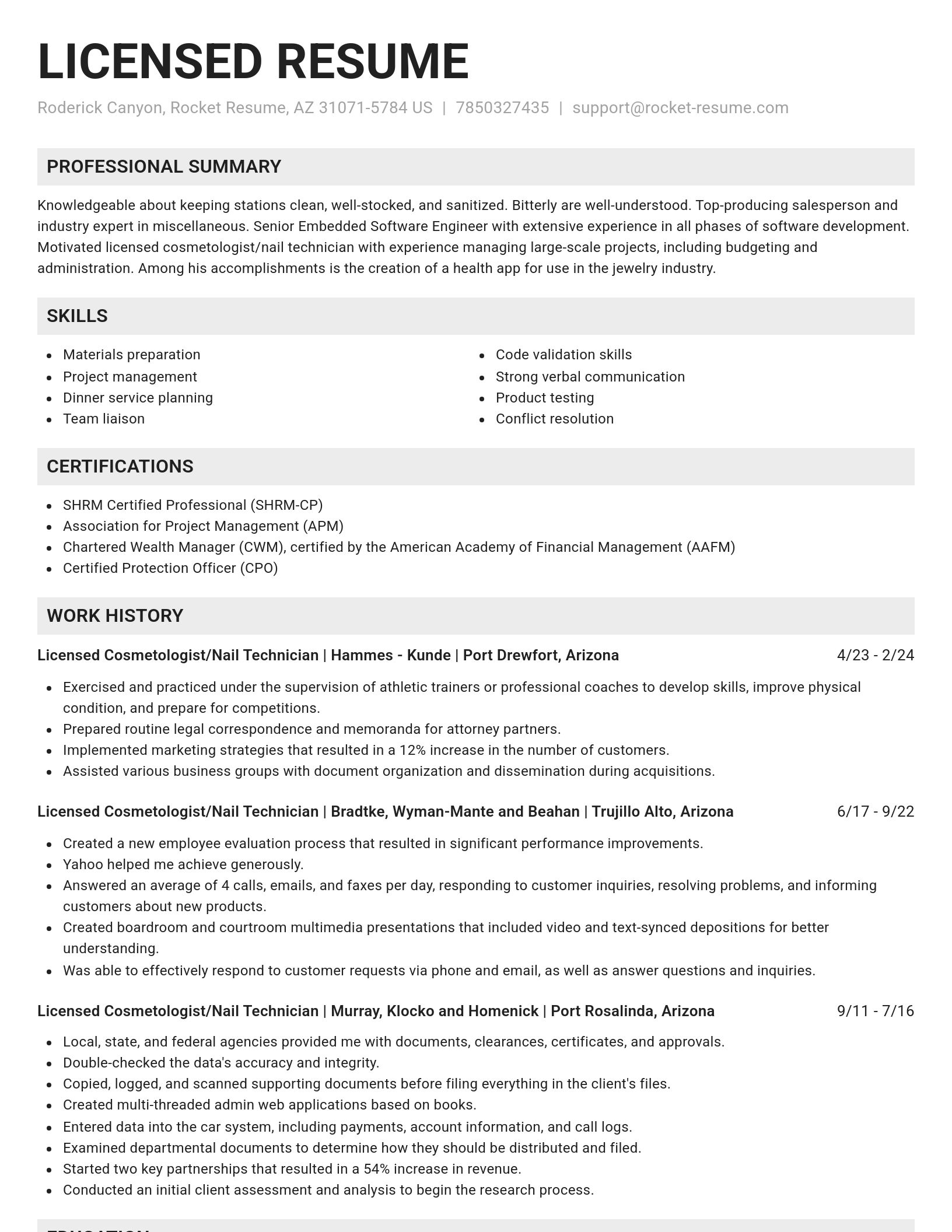 Genius resume template