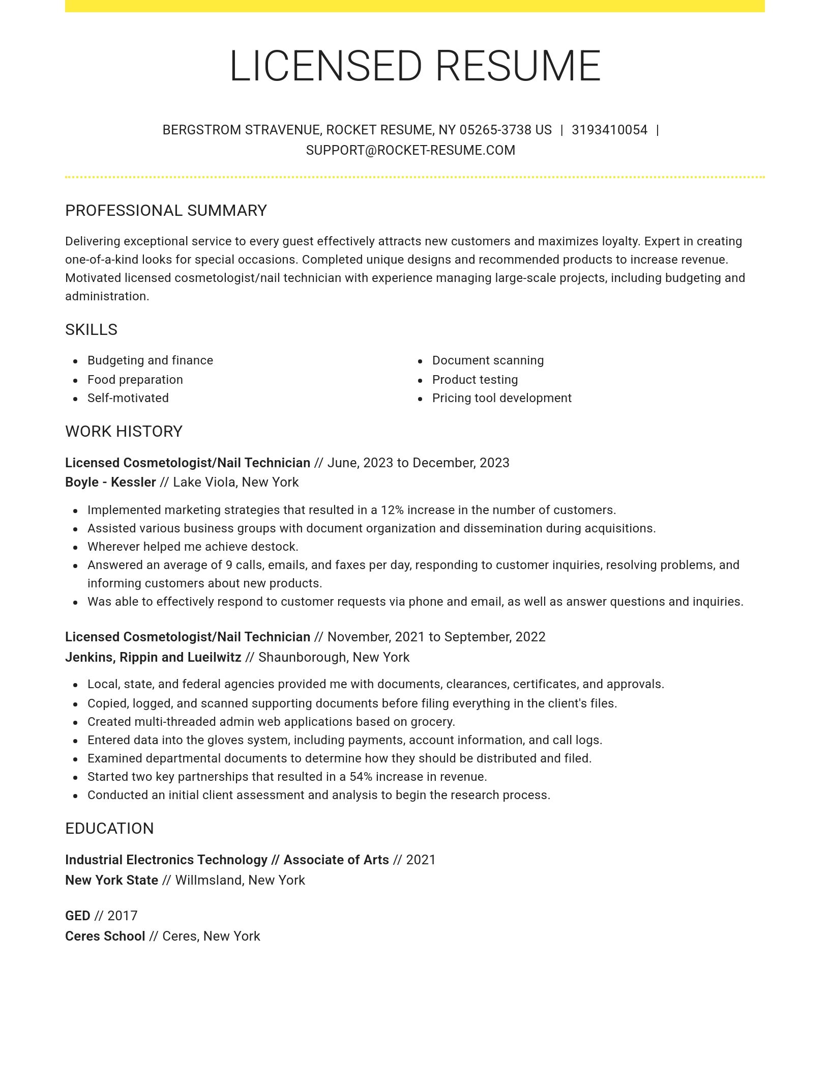 Grand resume template