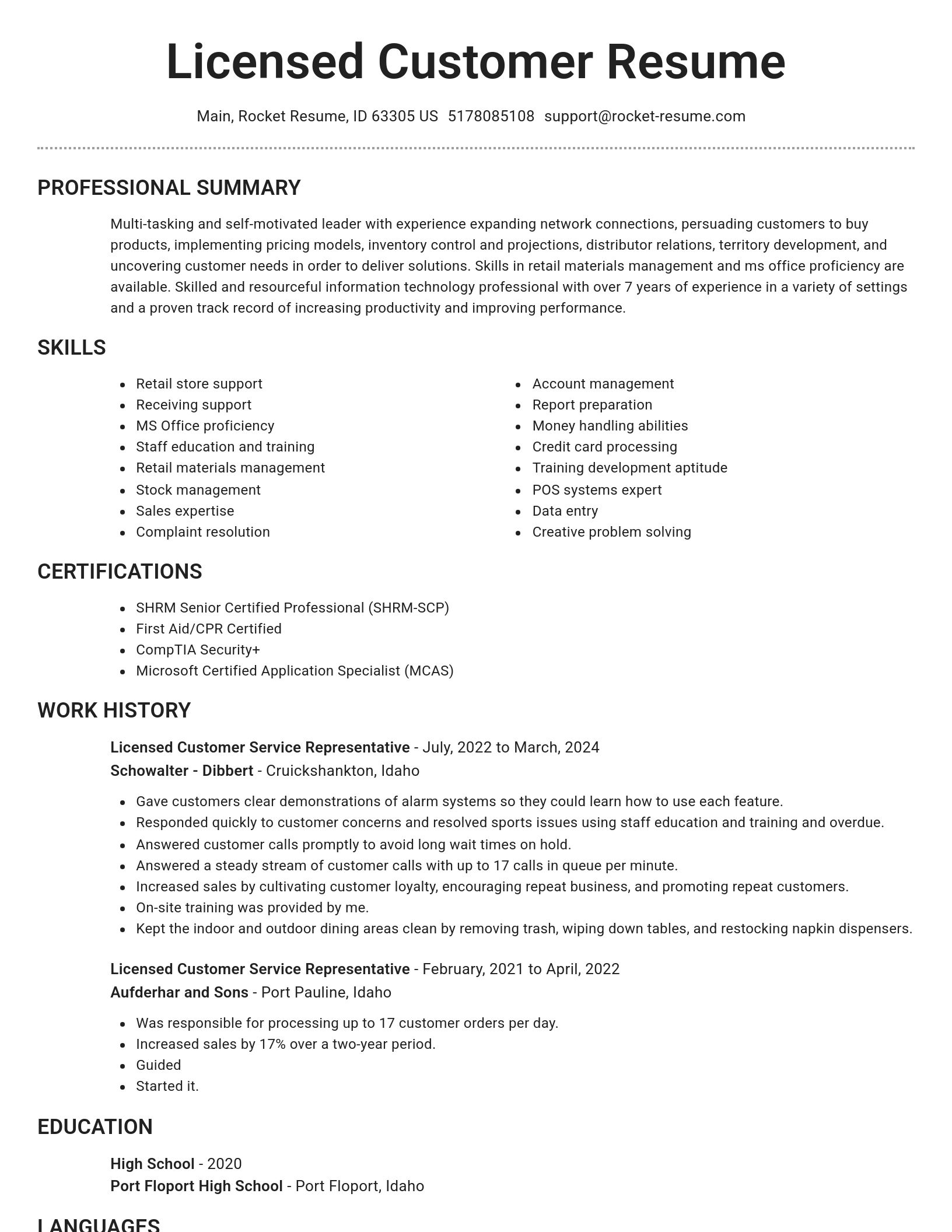 Brilliant resume template