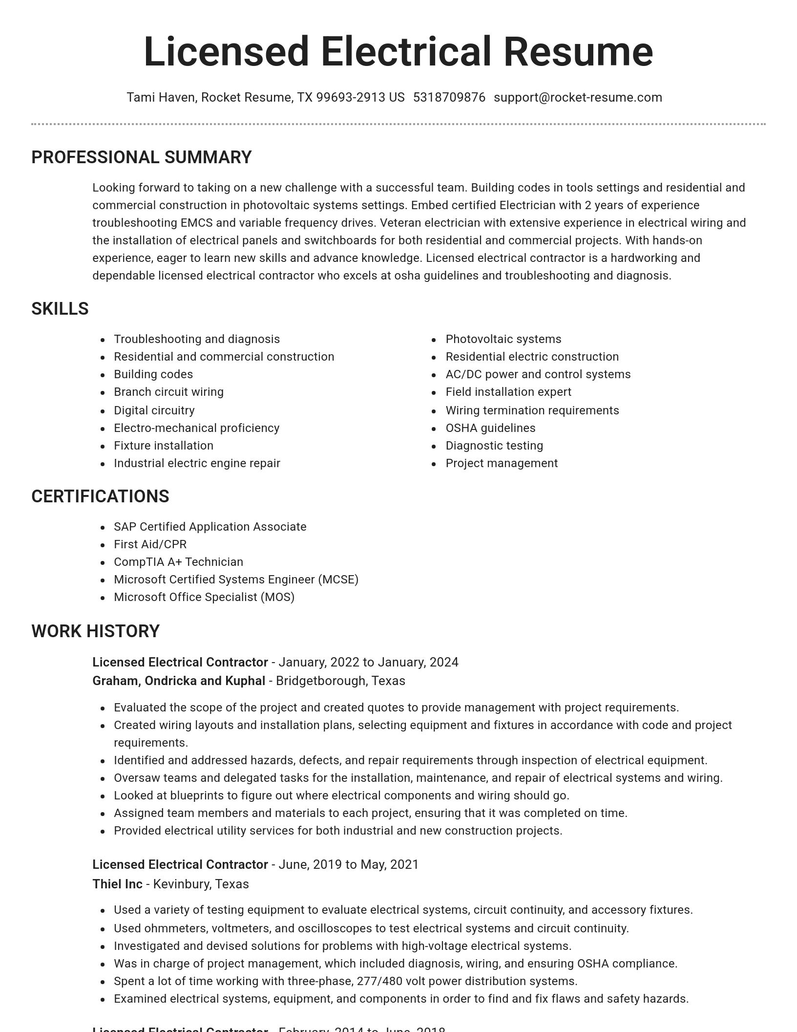 Brilliant resume template