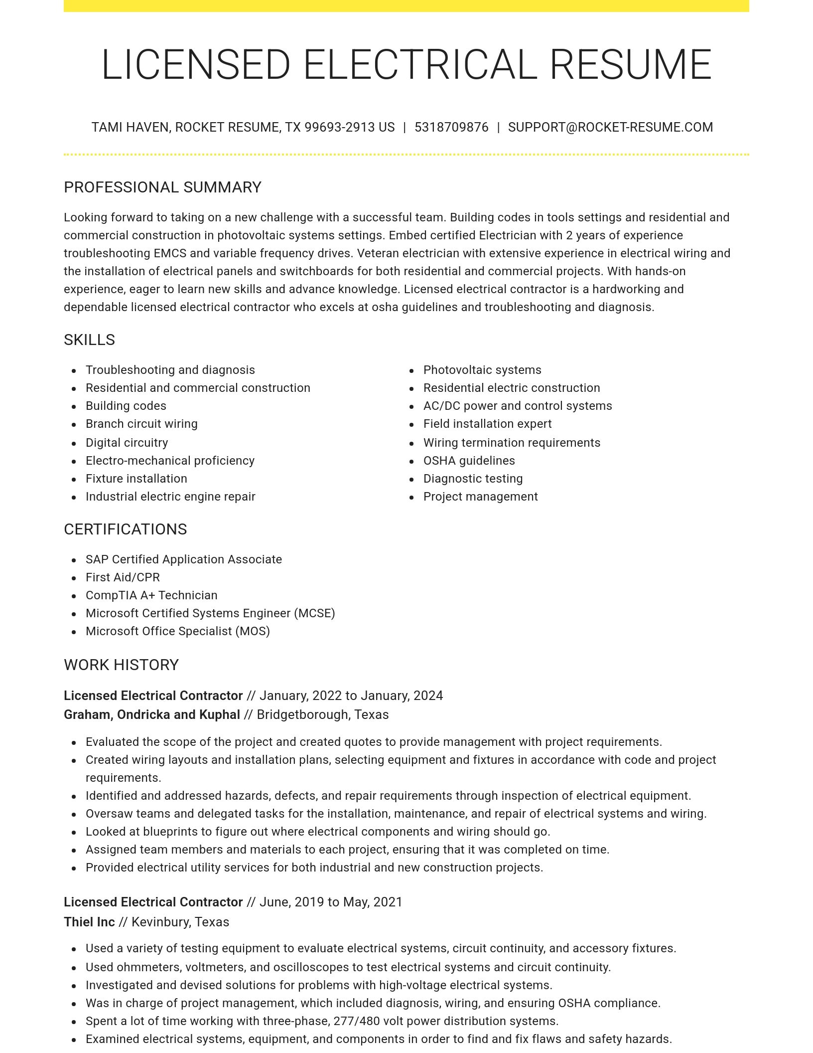 Grand resume template