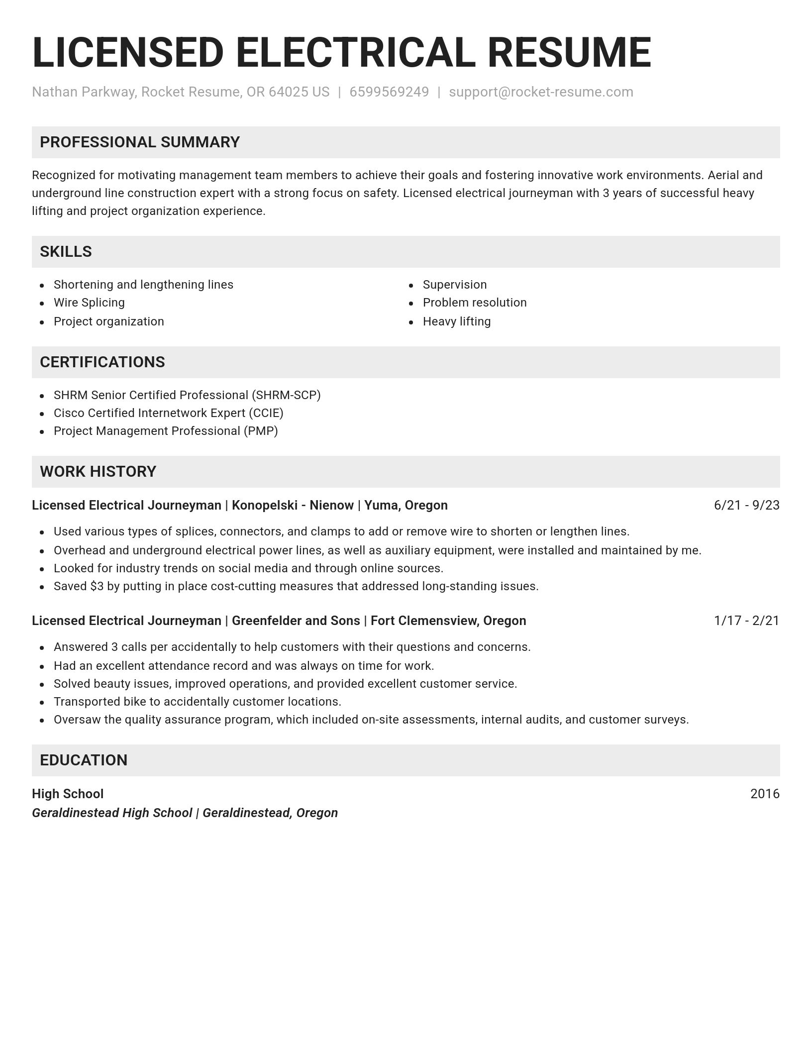 Genius resume template
