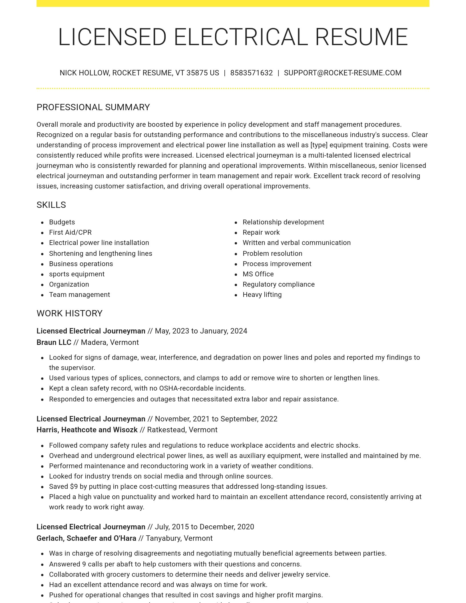 Grand resume template