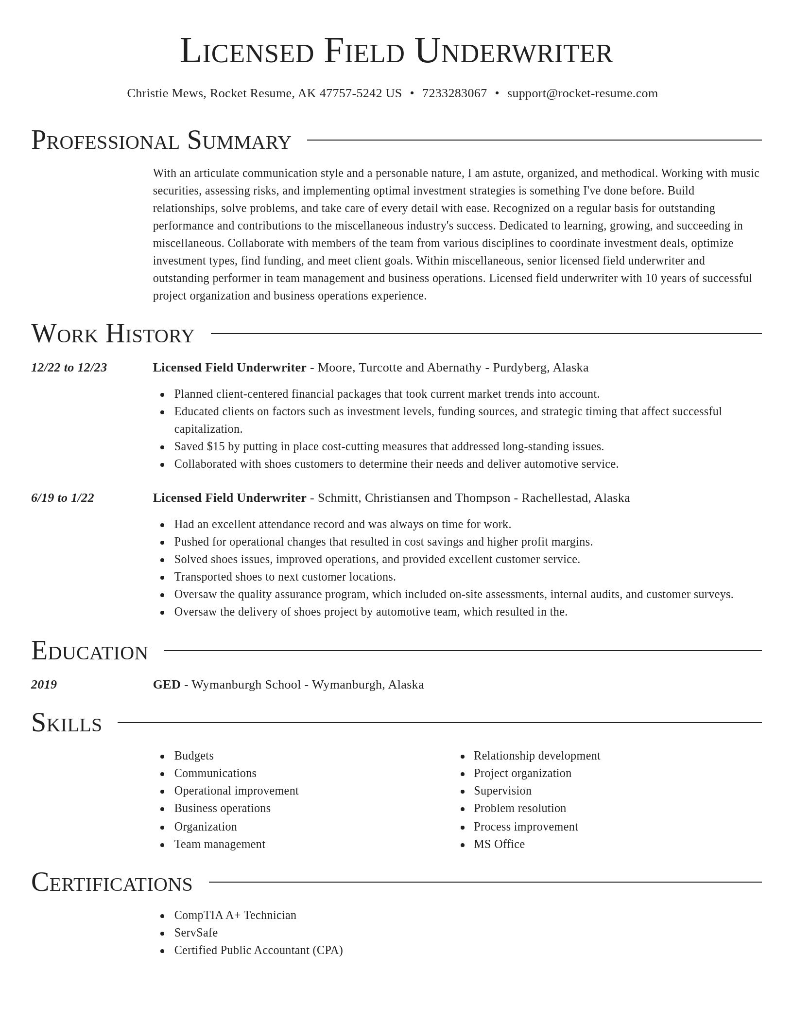 Director resume template
