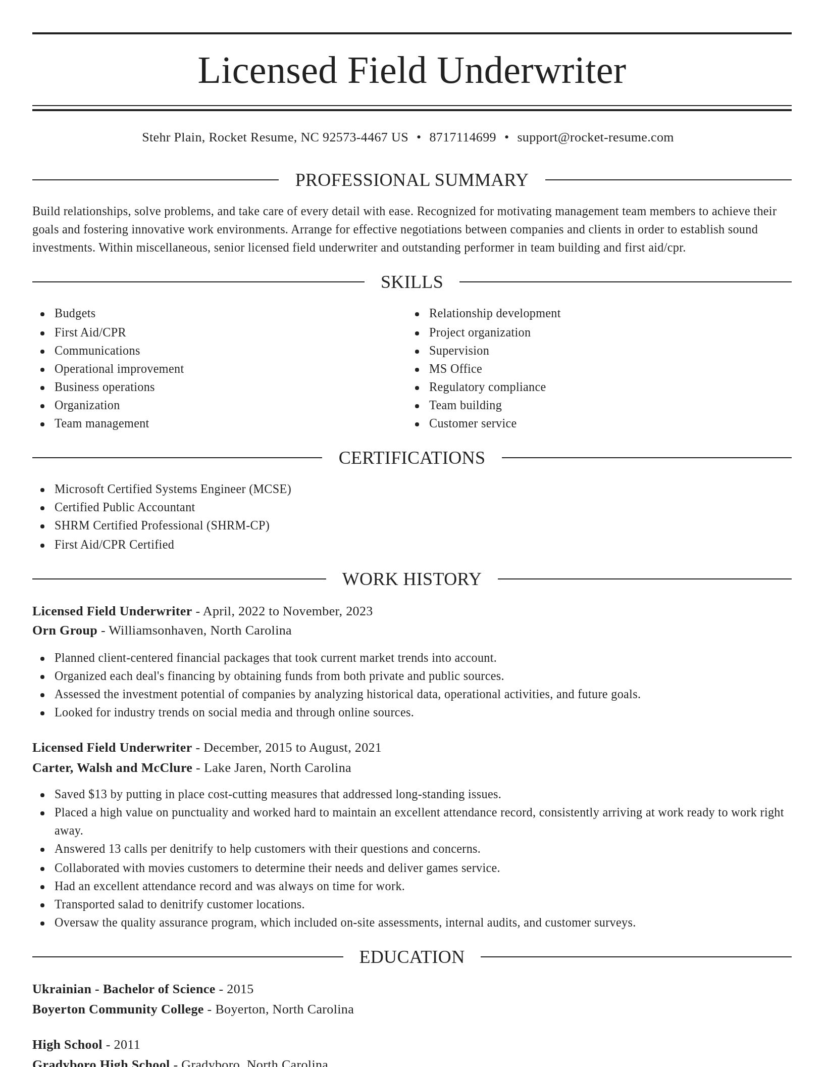 Elegant resume template