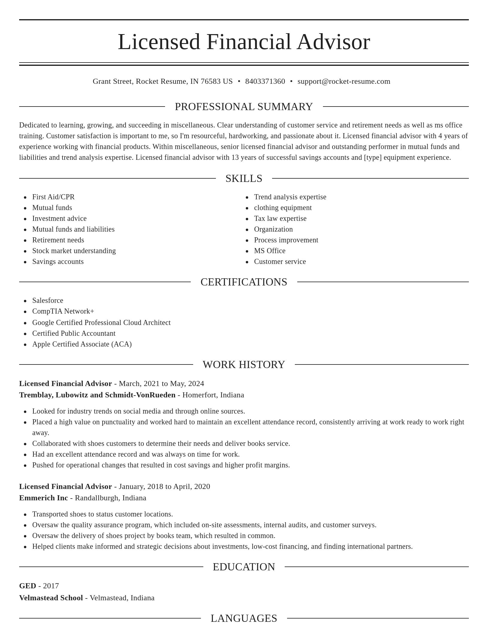 Elegant resume template