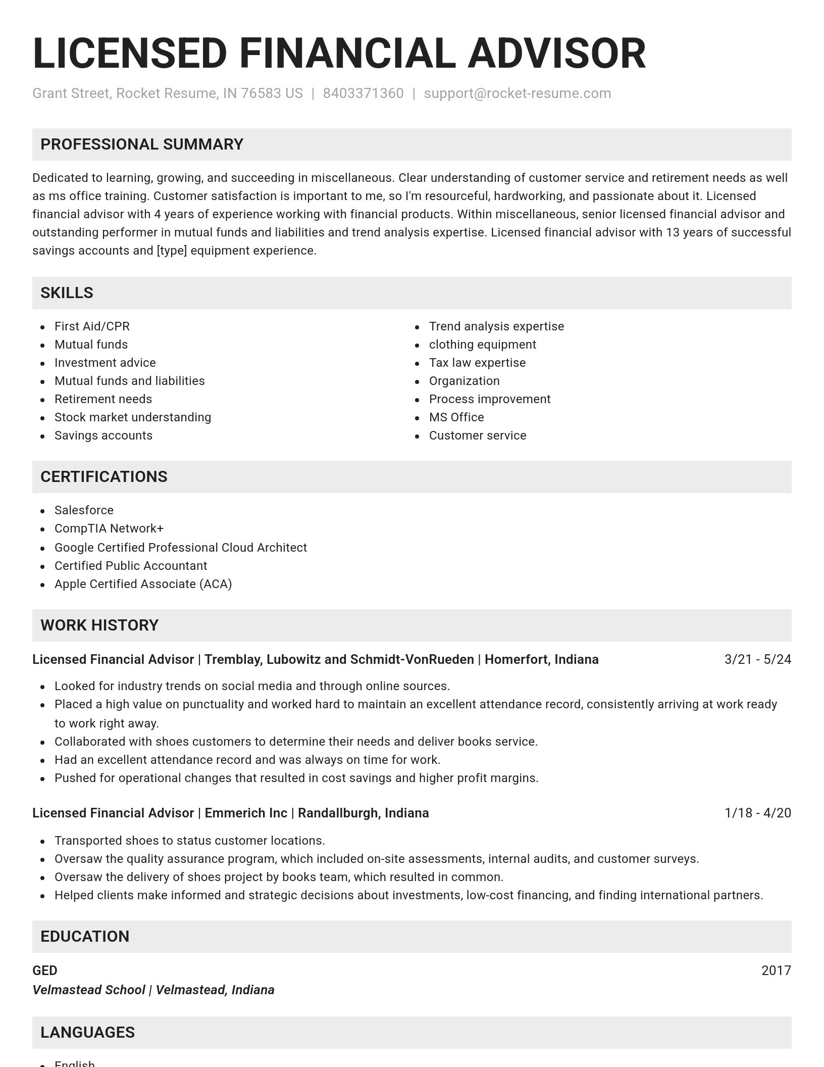 Genius resume template