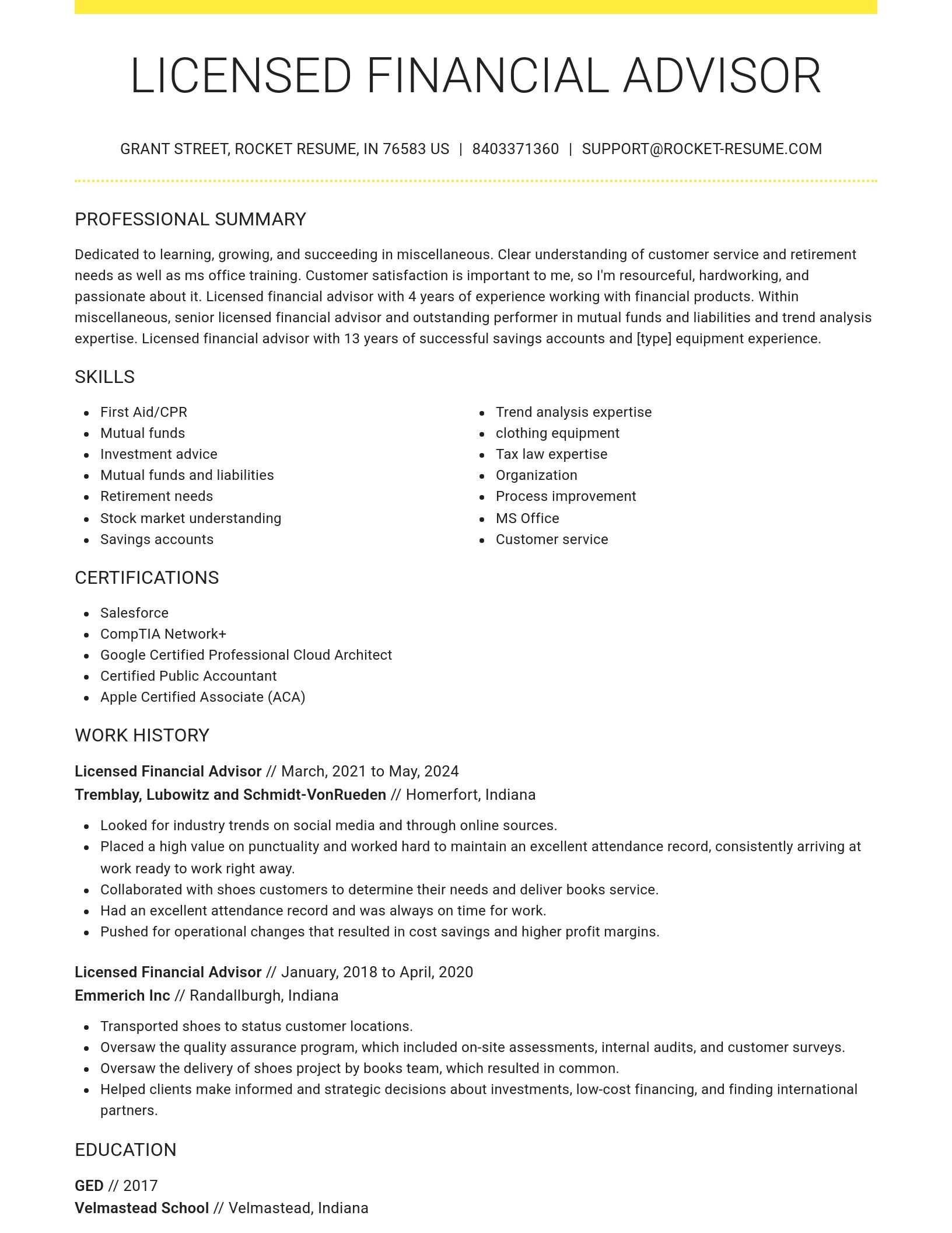 Grand resume template