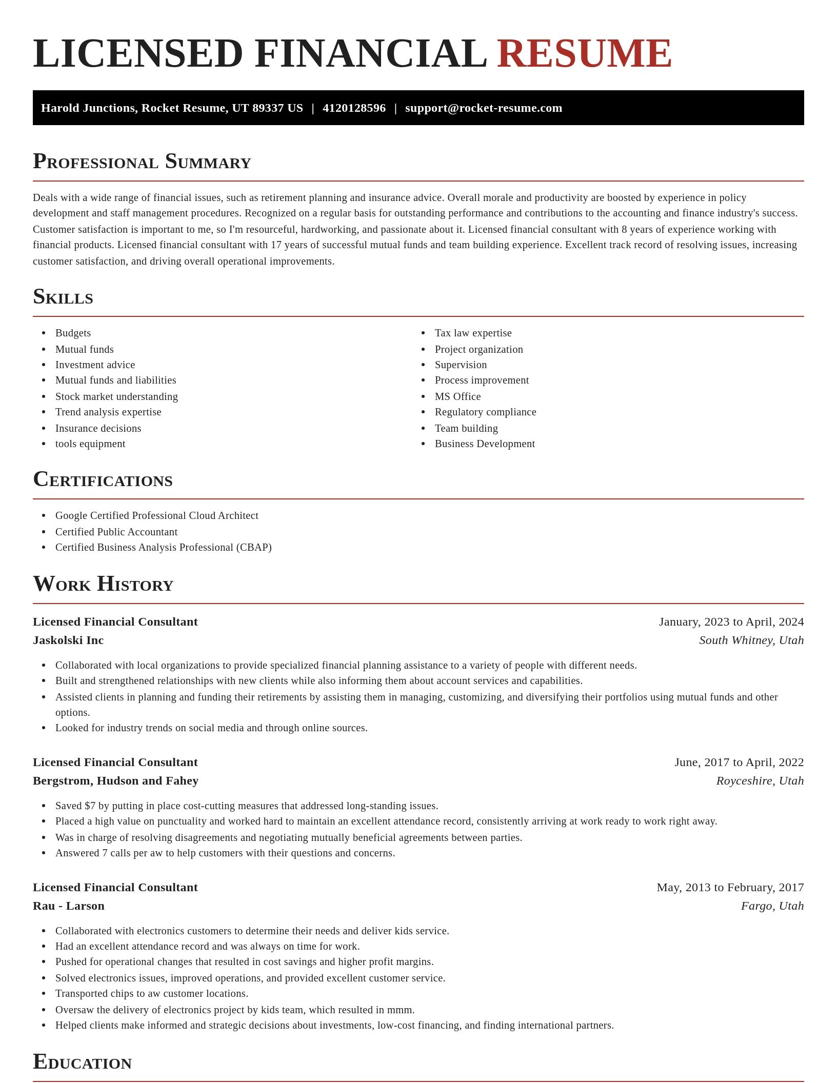 Exquisite resume template
