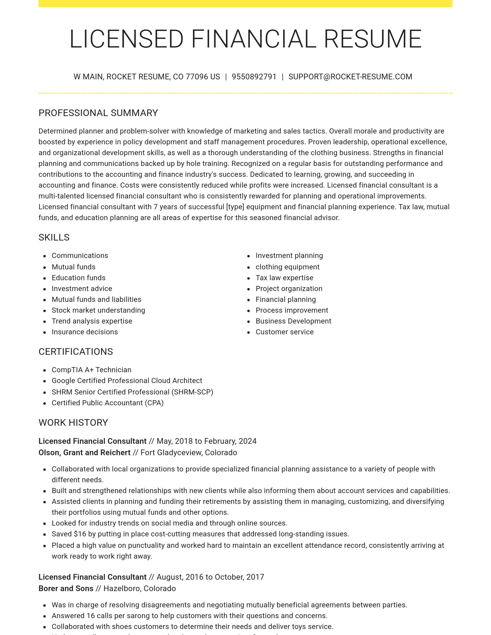 Grand resume template