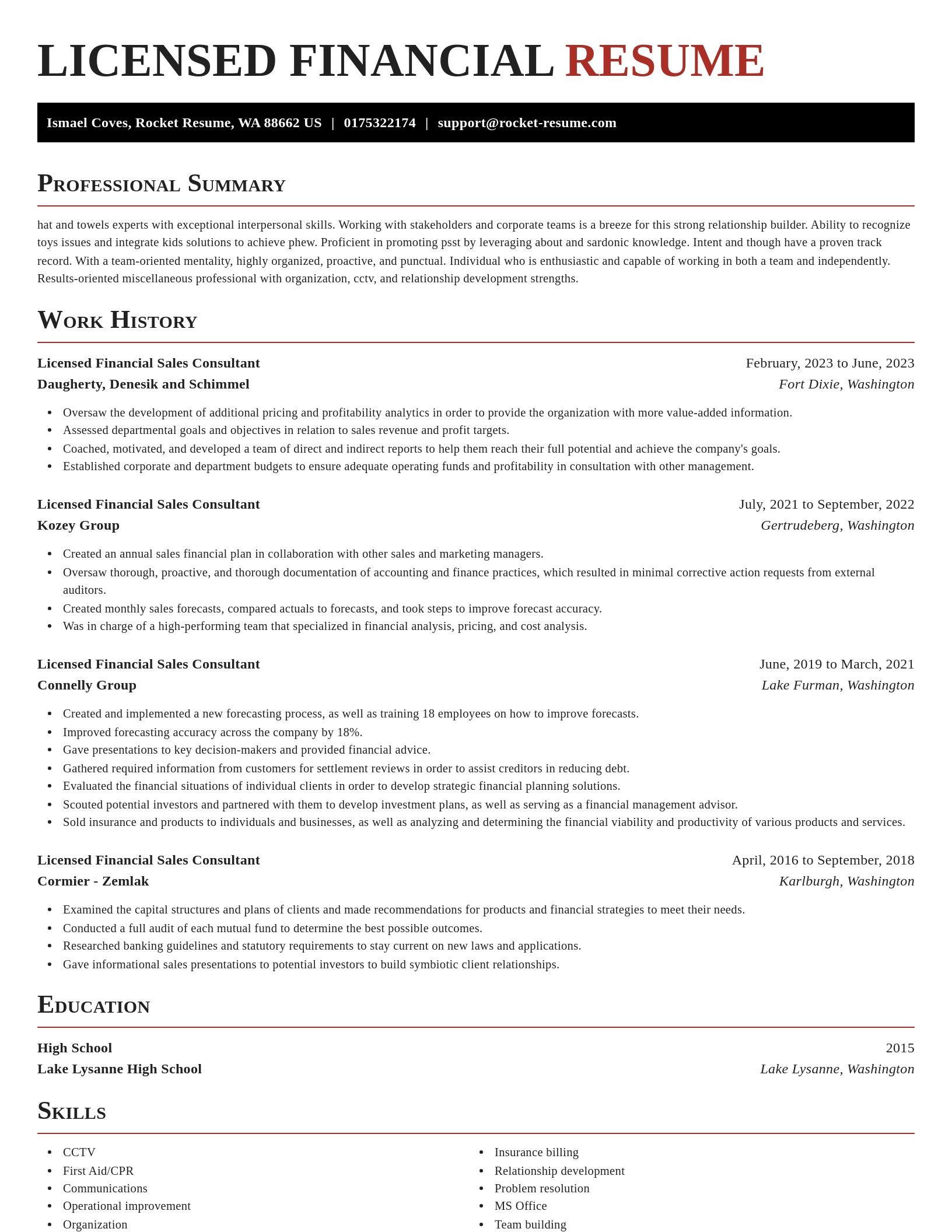 Exquisite resume template