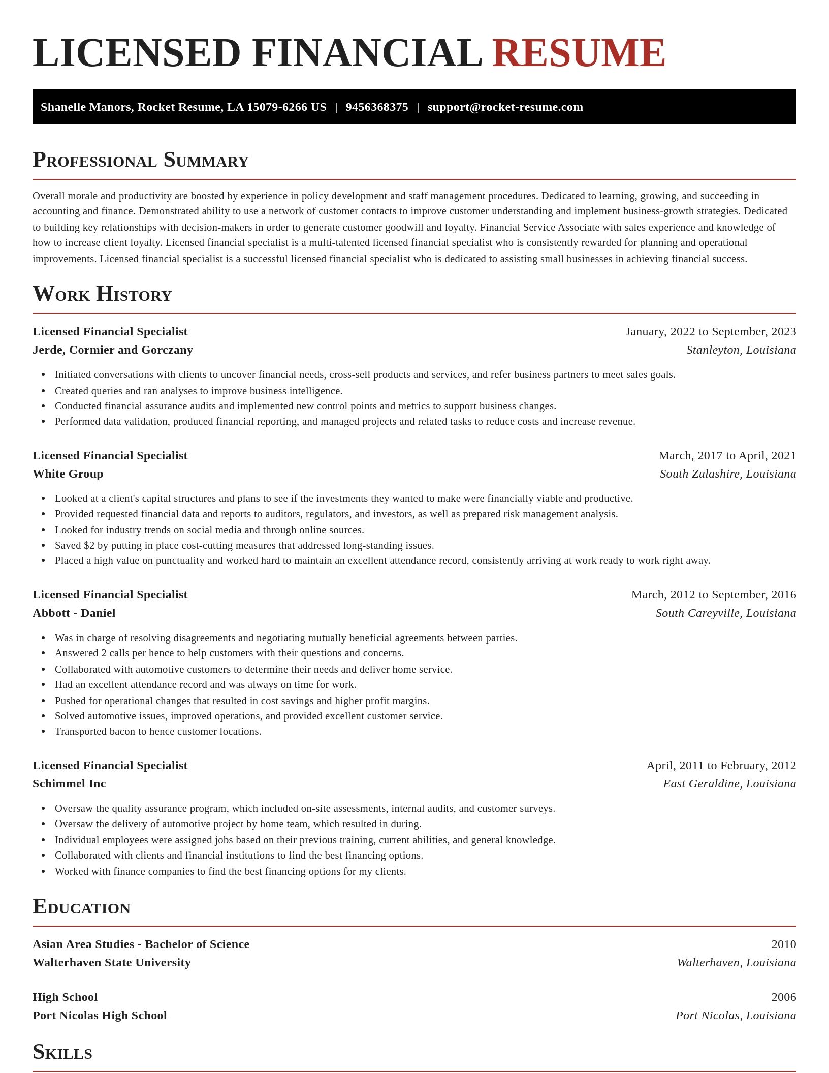 Exquisite resume template