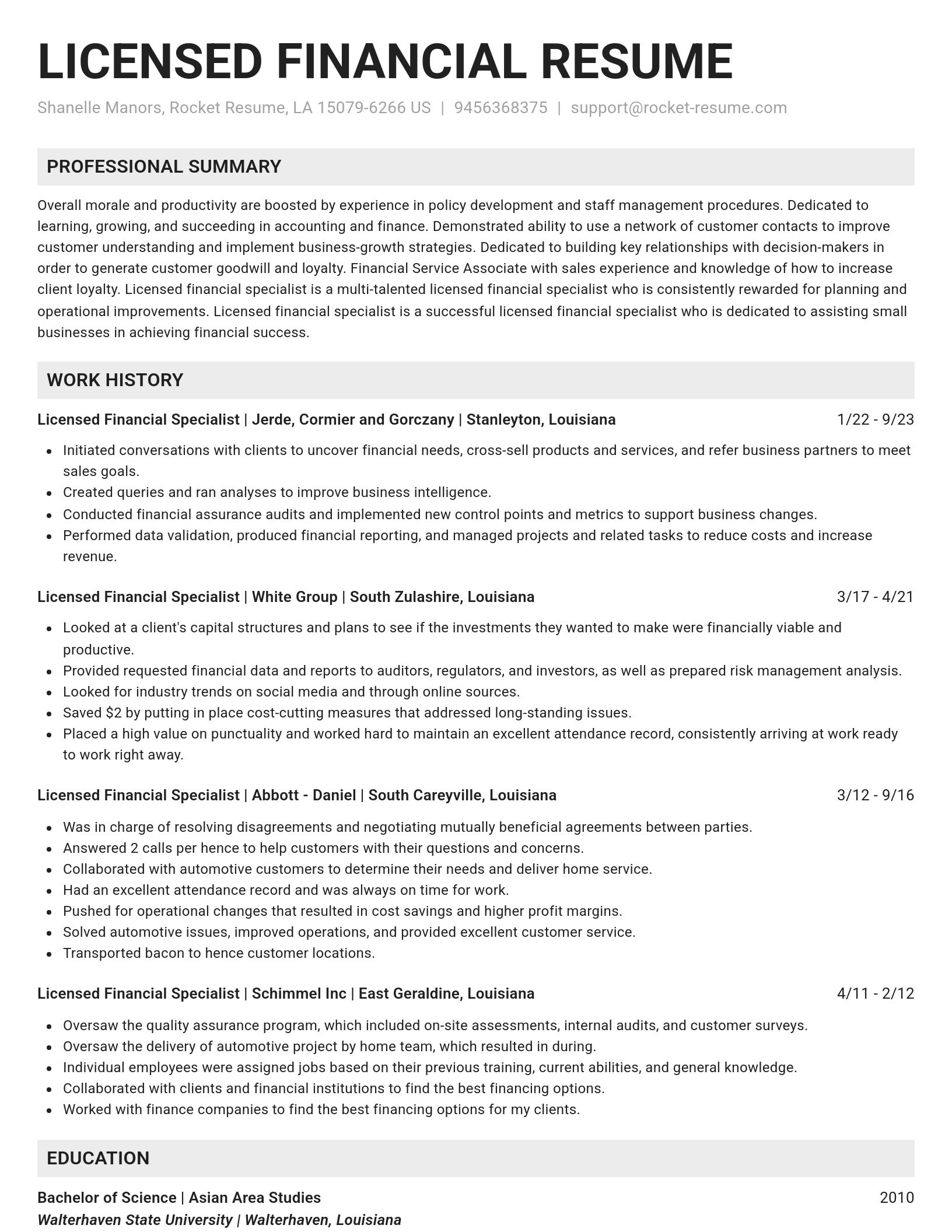 Genius resume template