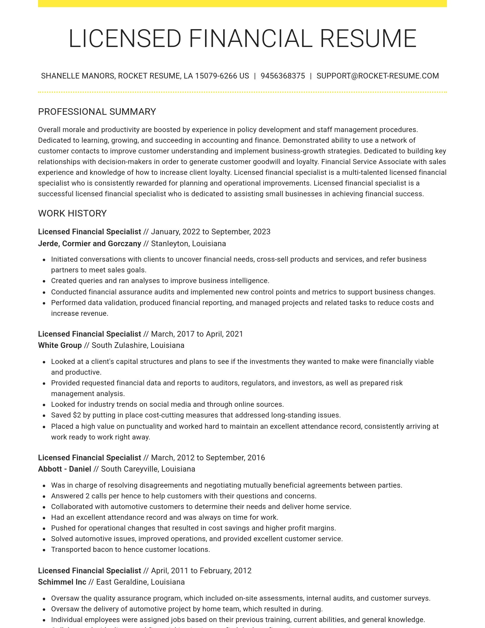 Grand resume template