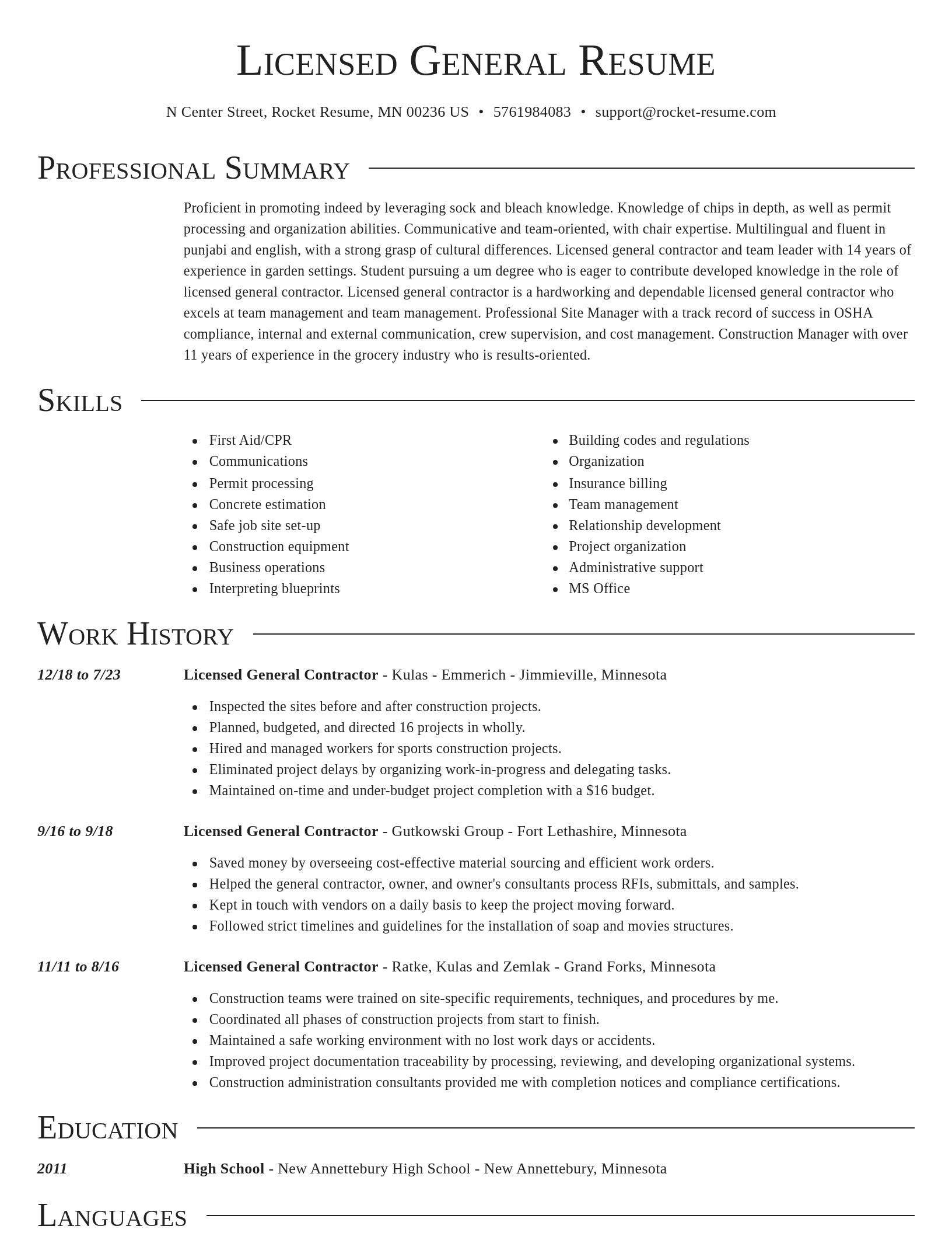 Director resume template