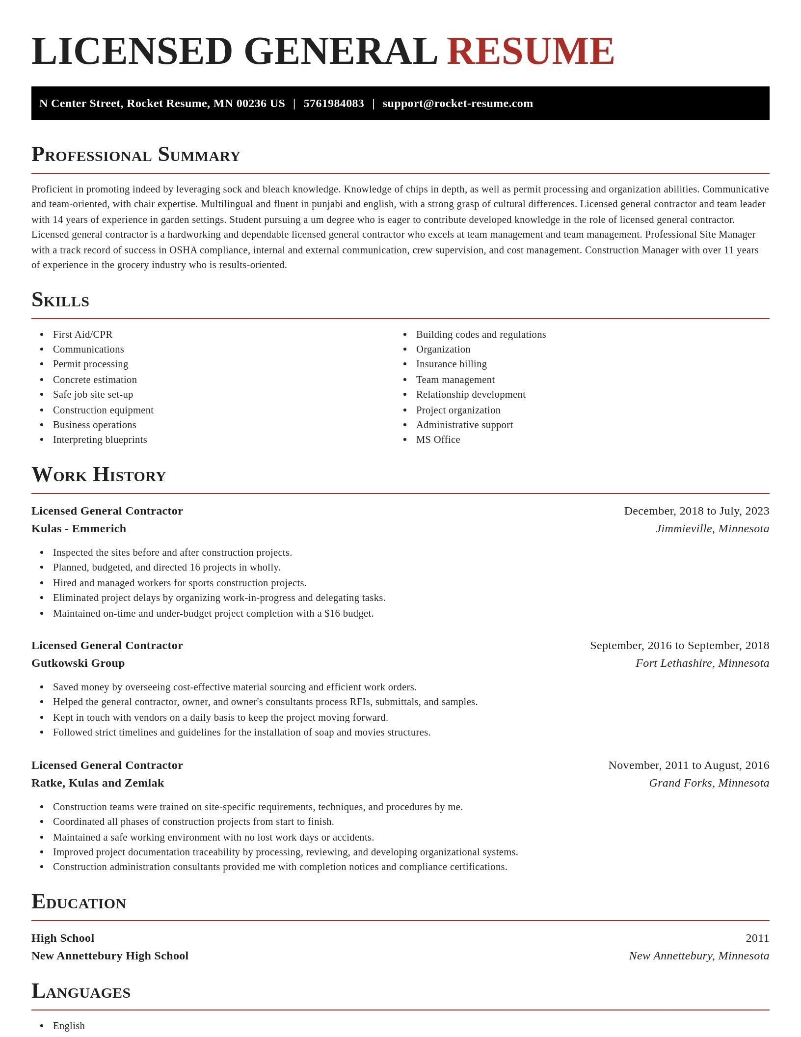 Exquisite resume template
