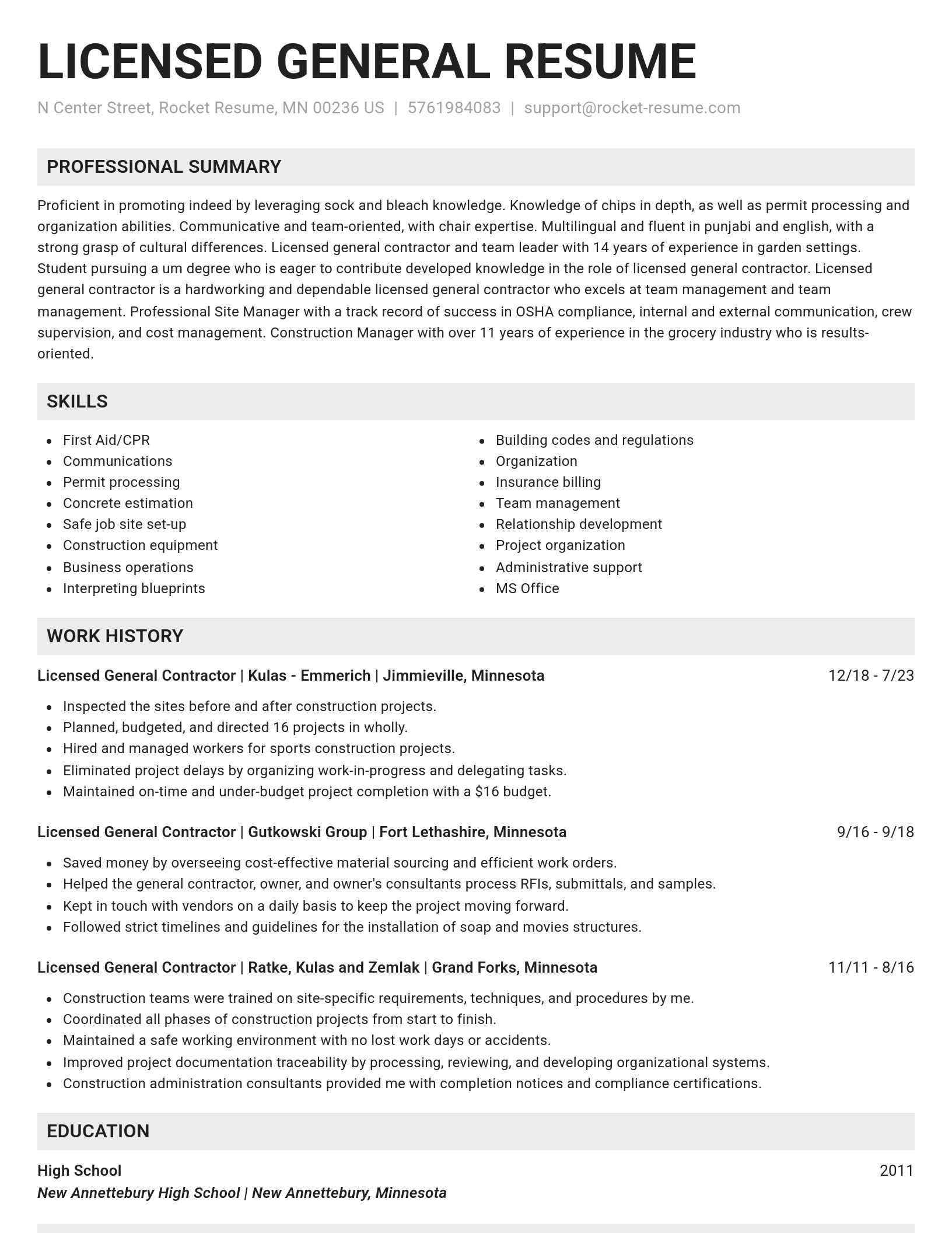 Genius resume template