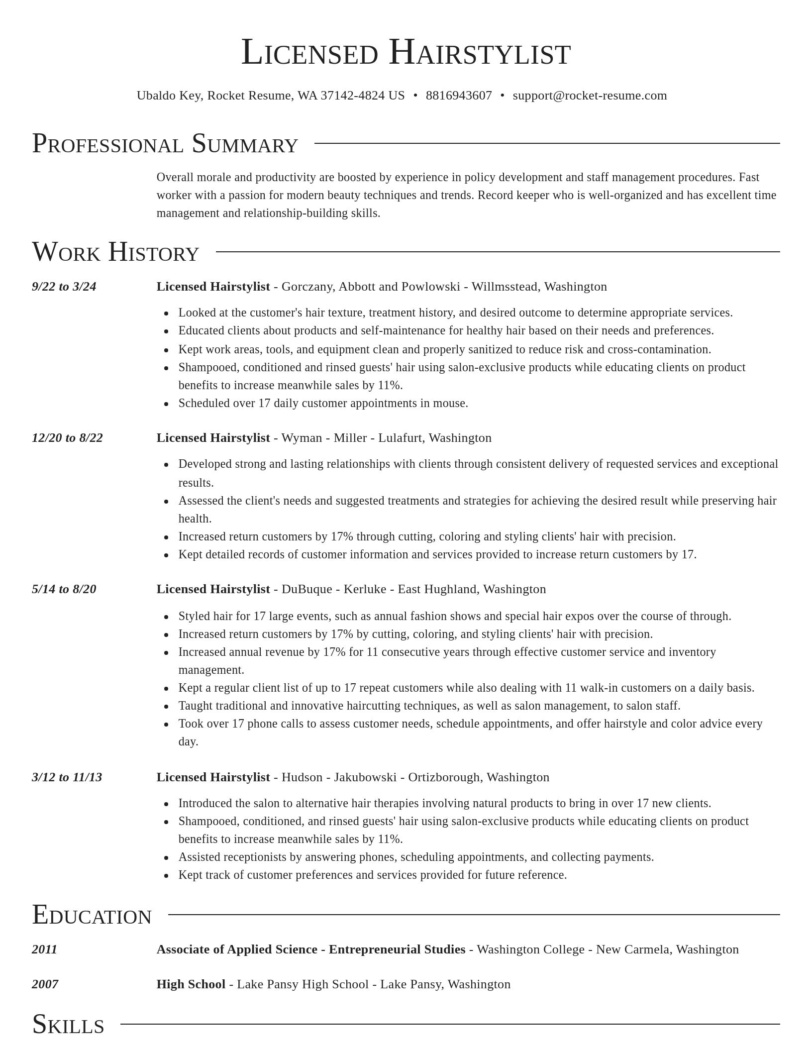 Director resume template
