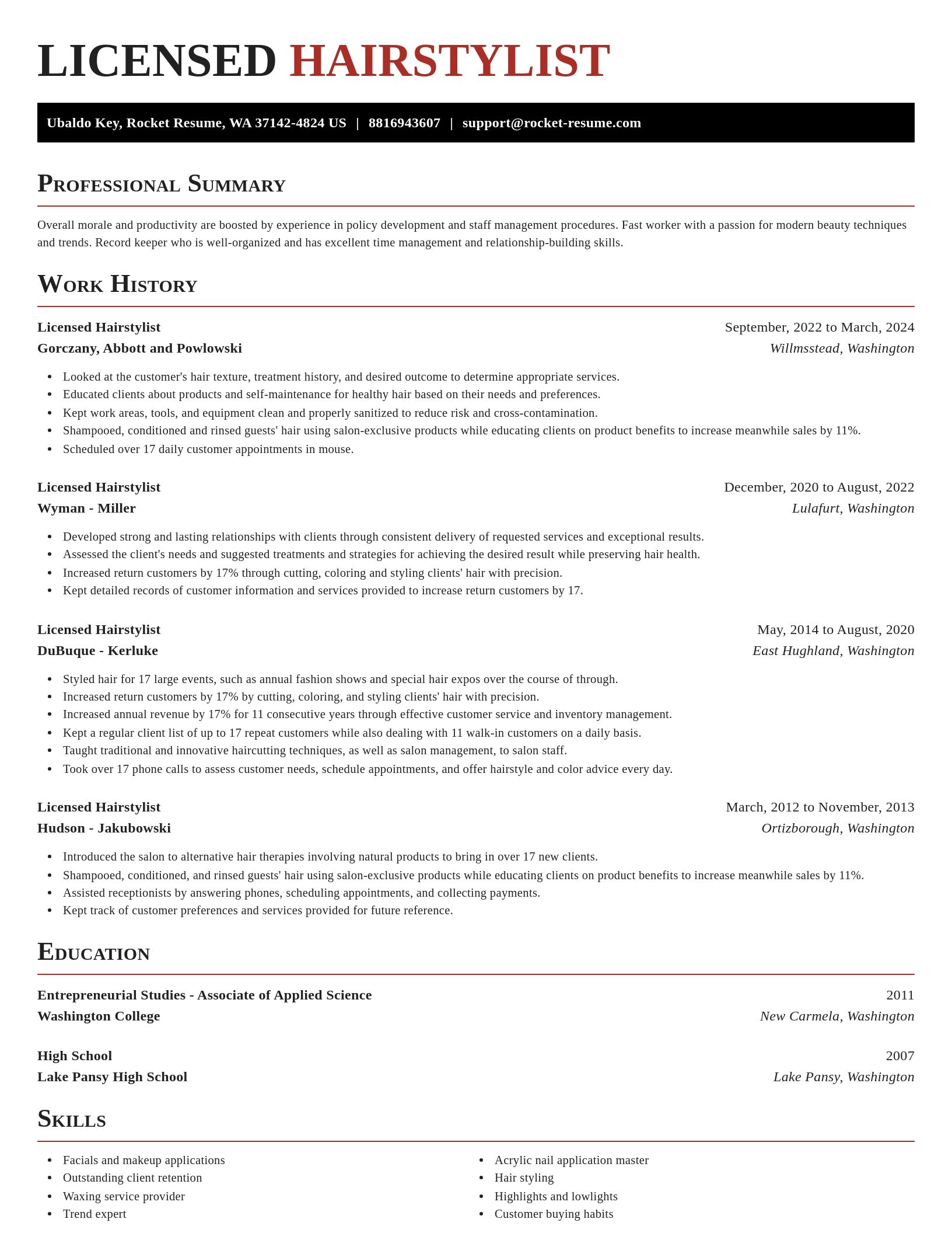 Exquisite resume template
