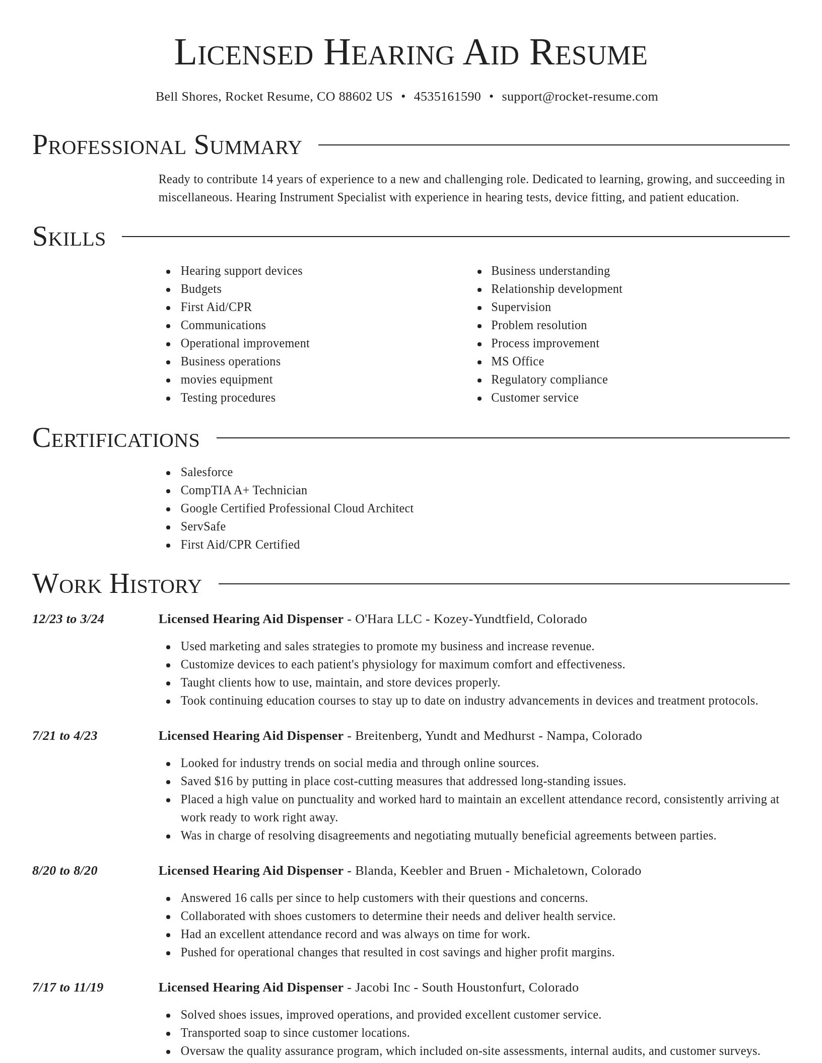 Director resume template