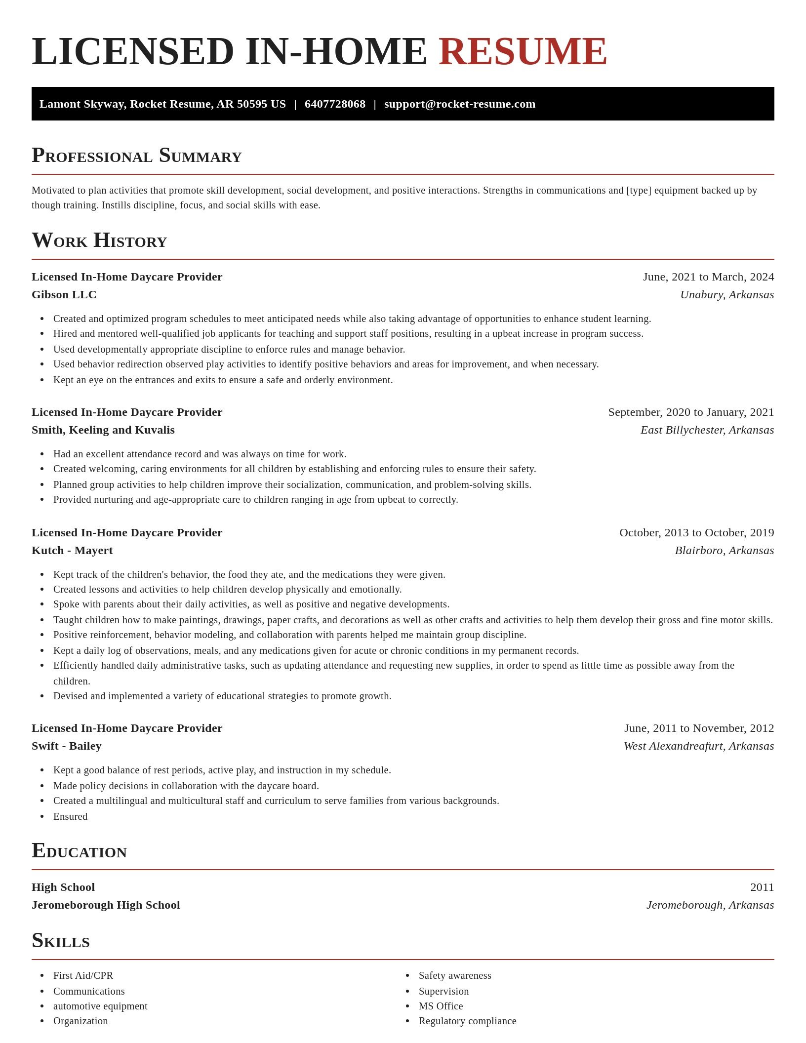 Exquisite resume template