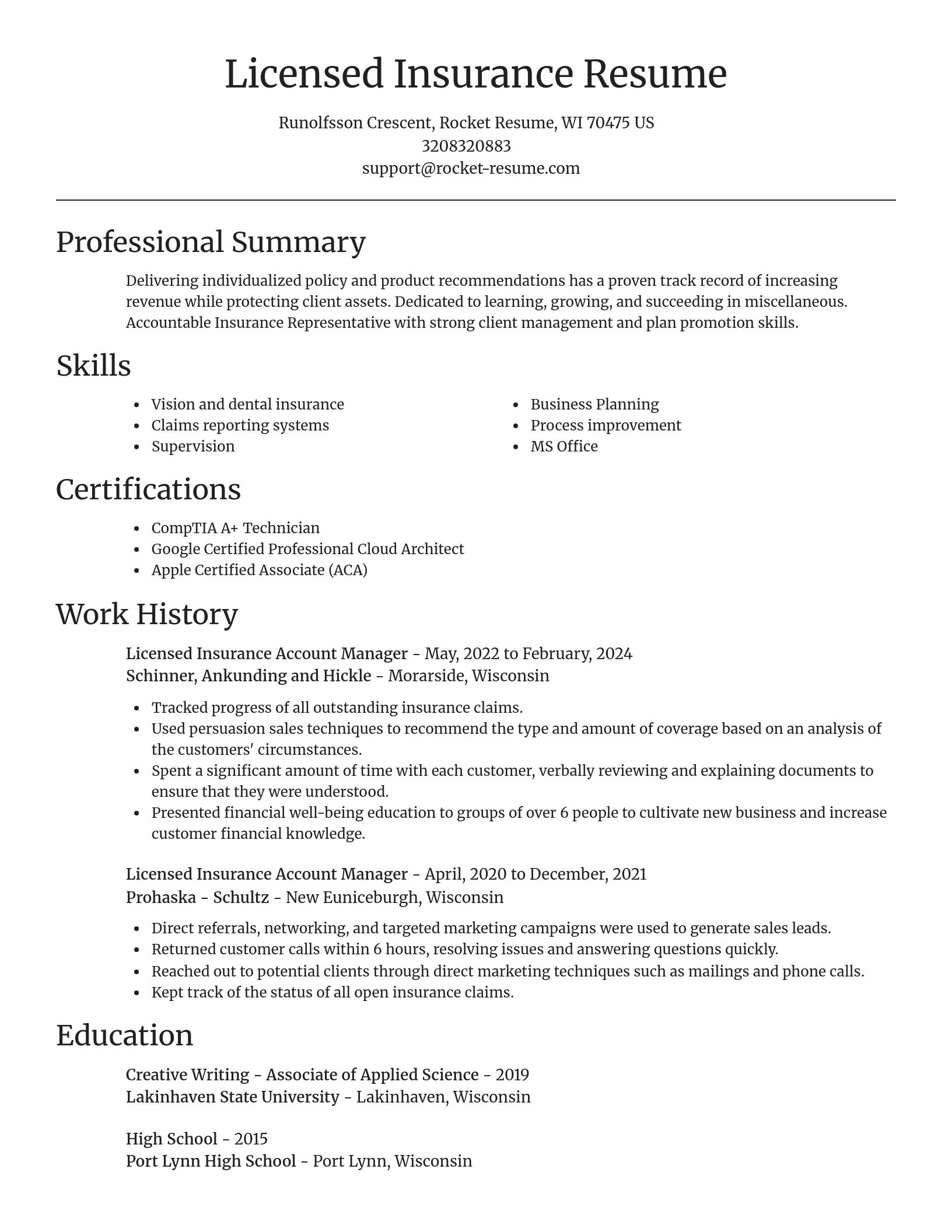 Focal Point resume template