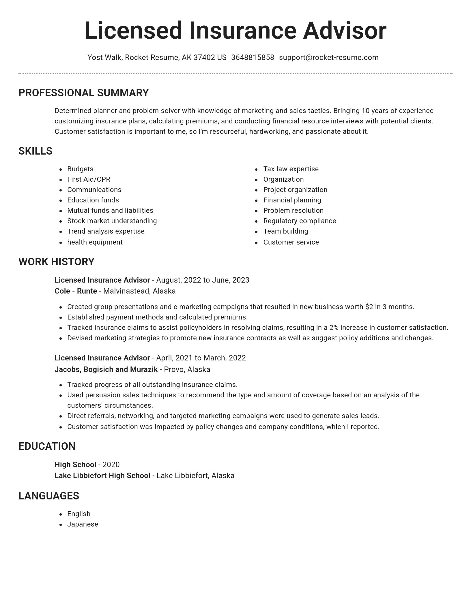 Brilliant resume template