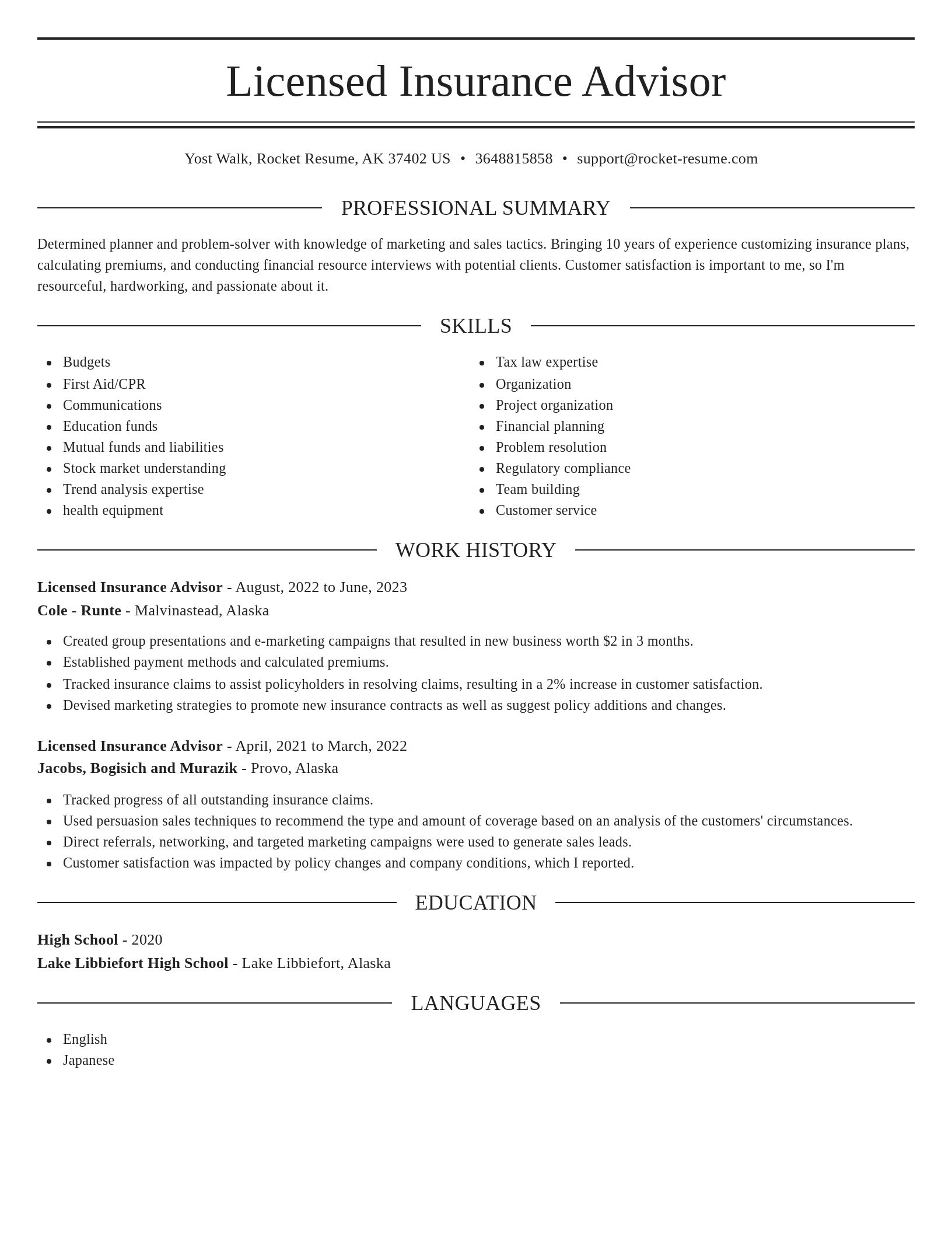 Elegant resume template