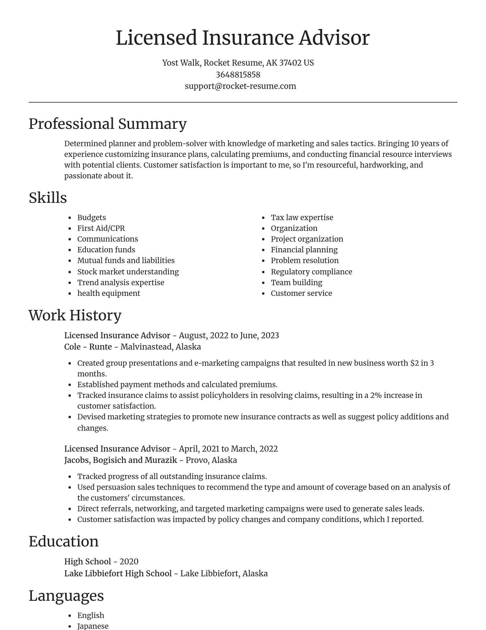 Focal Point resume template