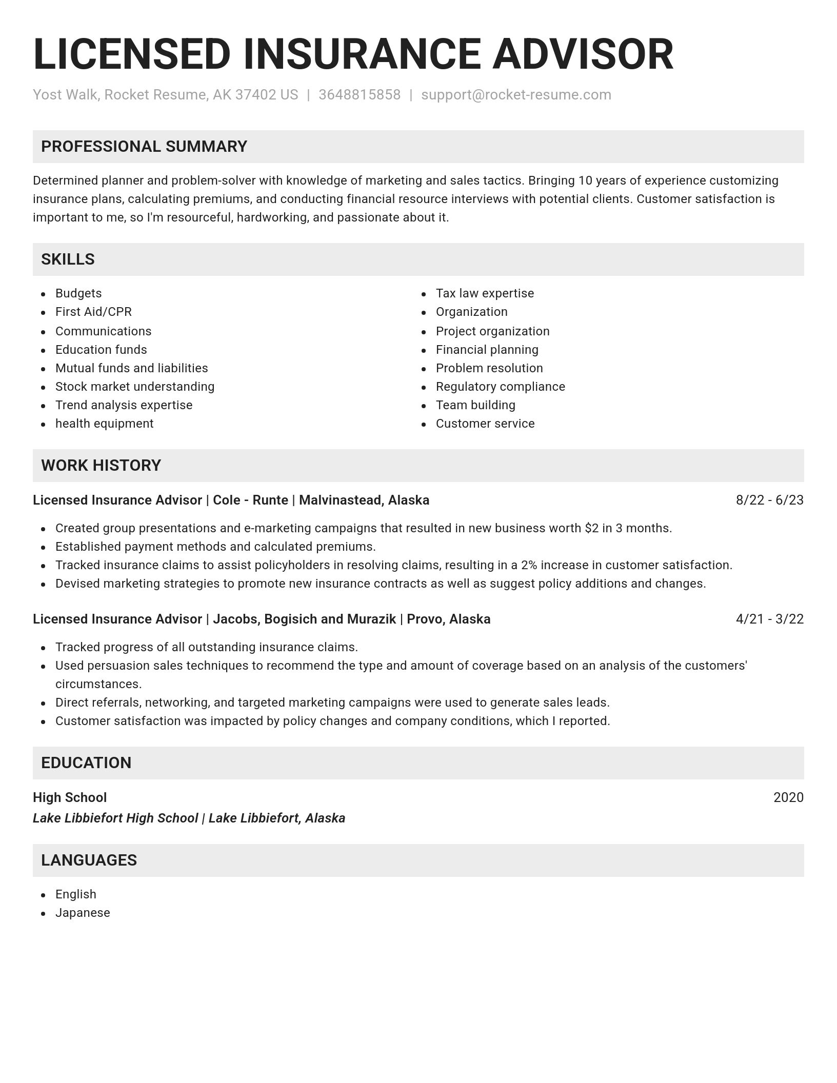 Genius resume template