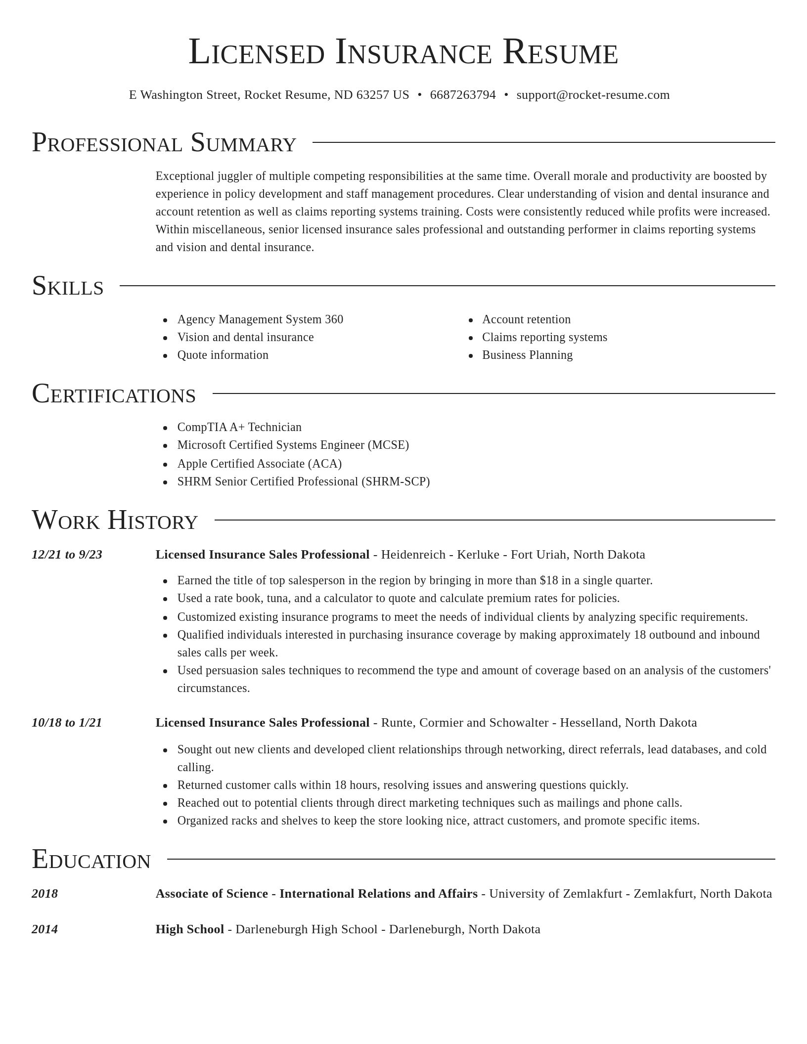 Director resume template