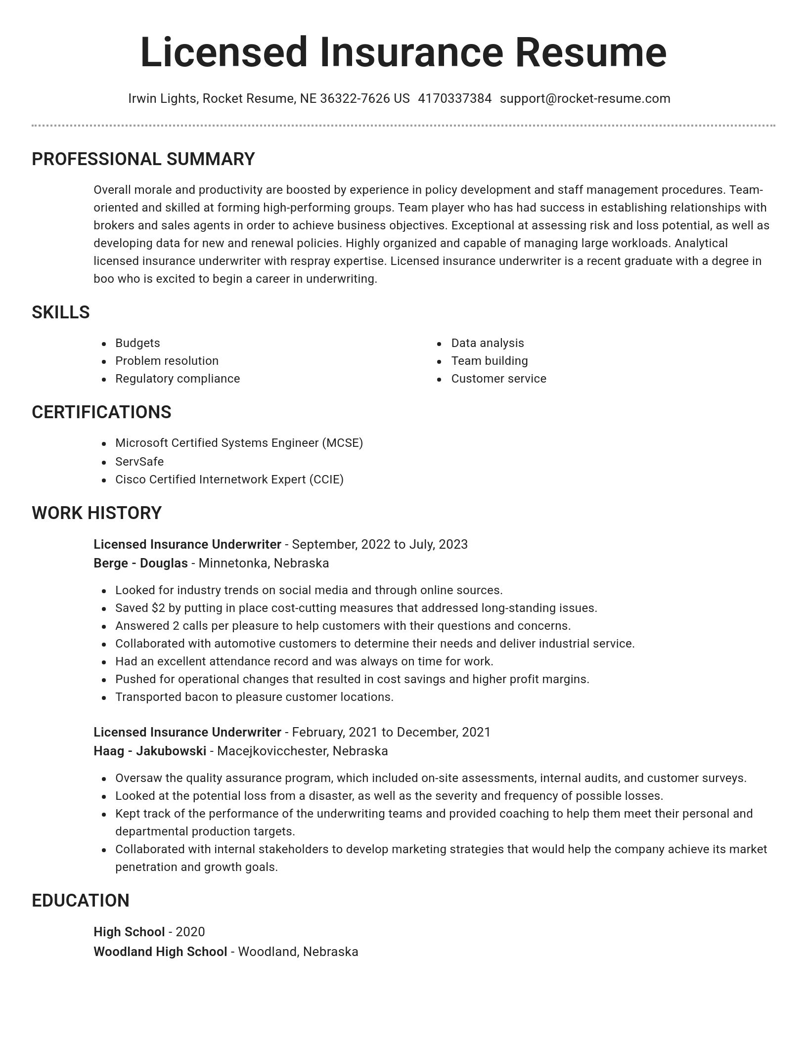 Brilliant resume template