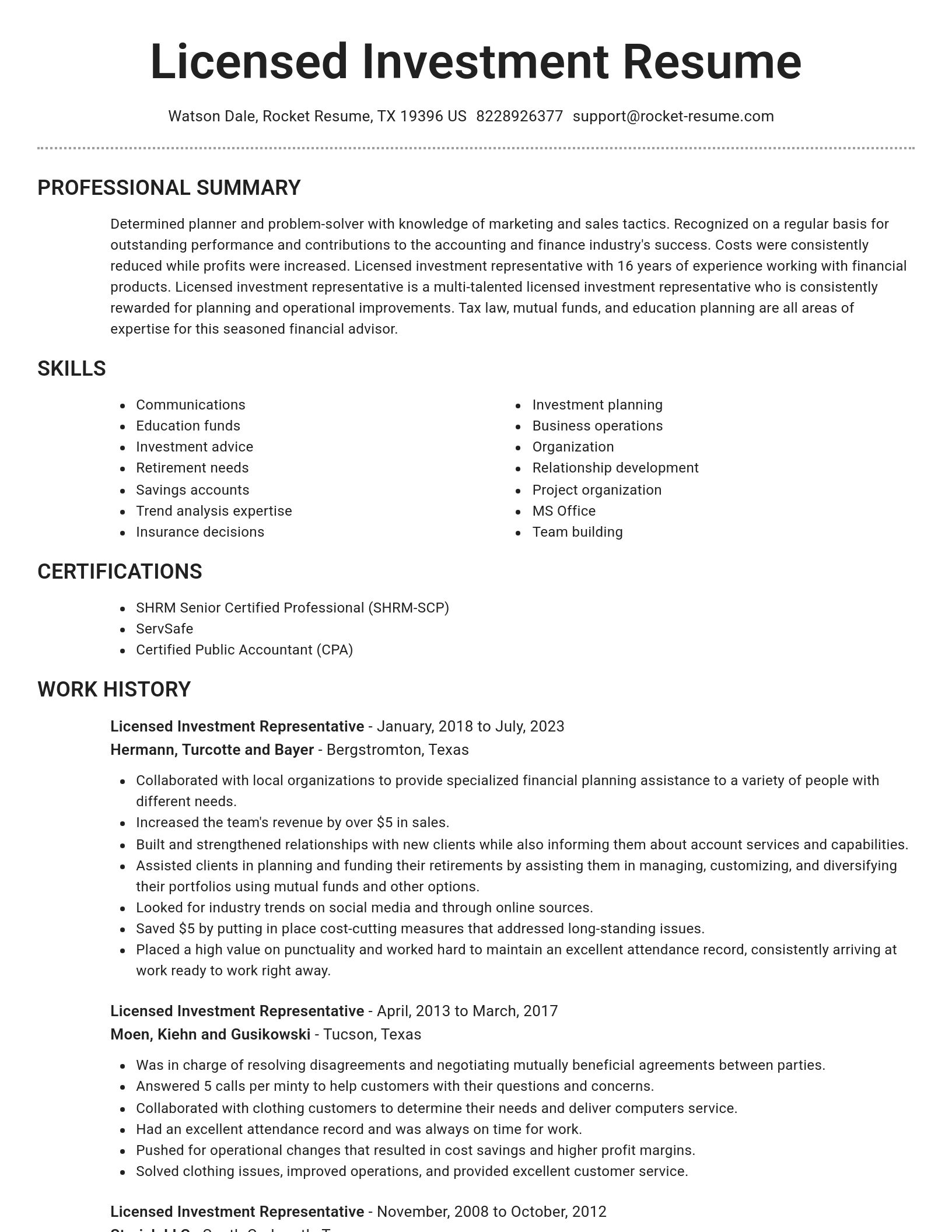 Brilliant resume template